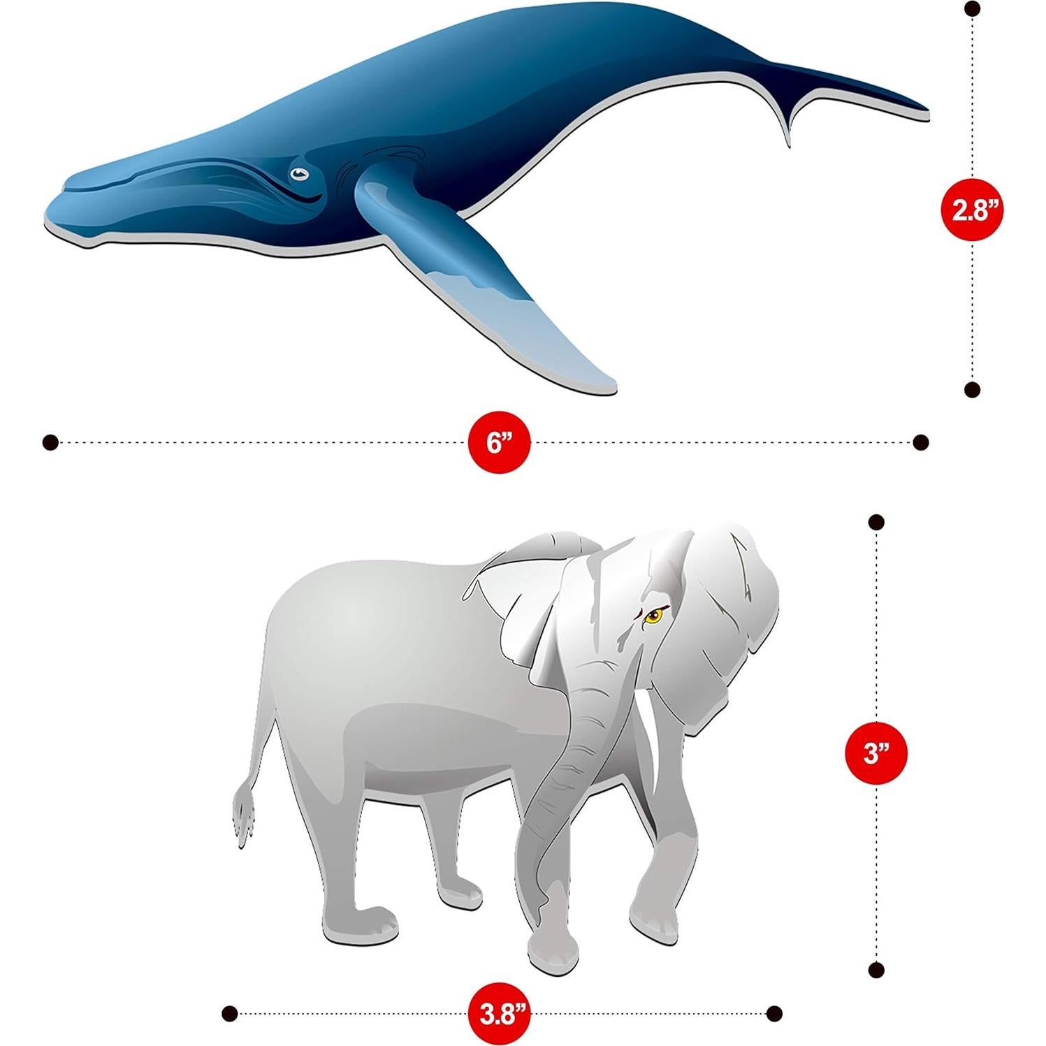 Imán de Animales del Zoológico SpriteGru 59 Piezas