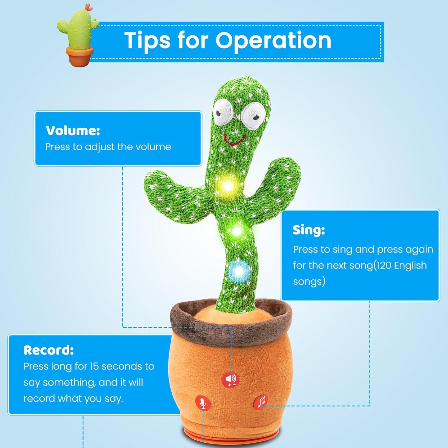 Juguete Cactus Hablante Linfei 120 Canciones para Bebés