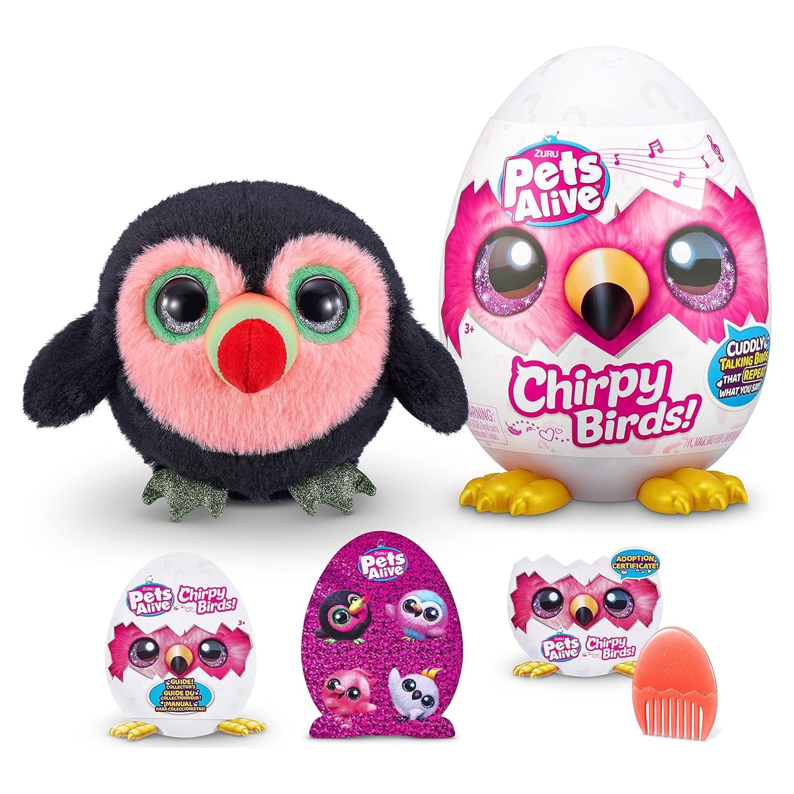 Pájaro Chirpy ZURU Tucán Electrónico que Habla con Huevo Sorpresa