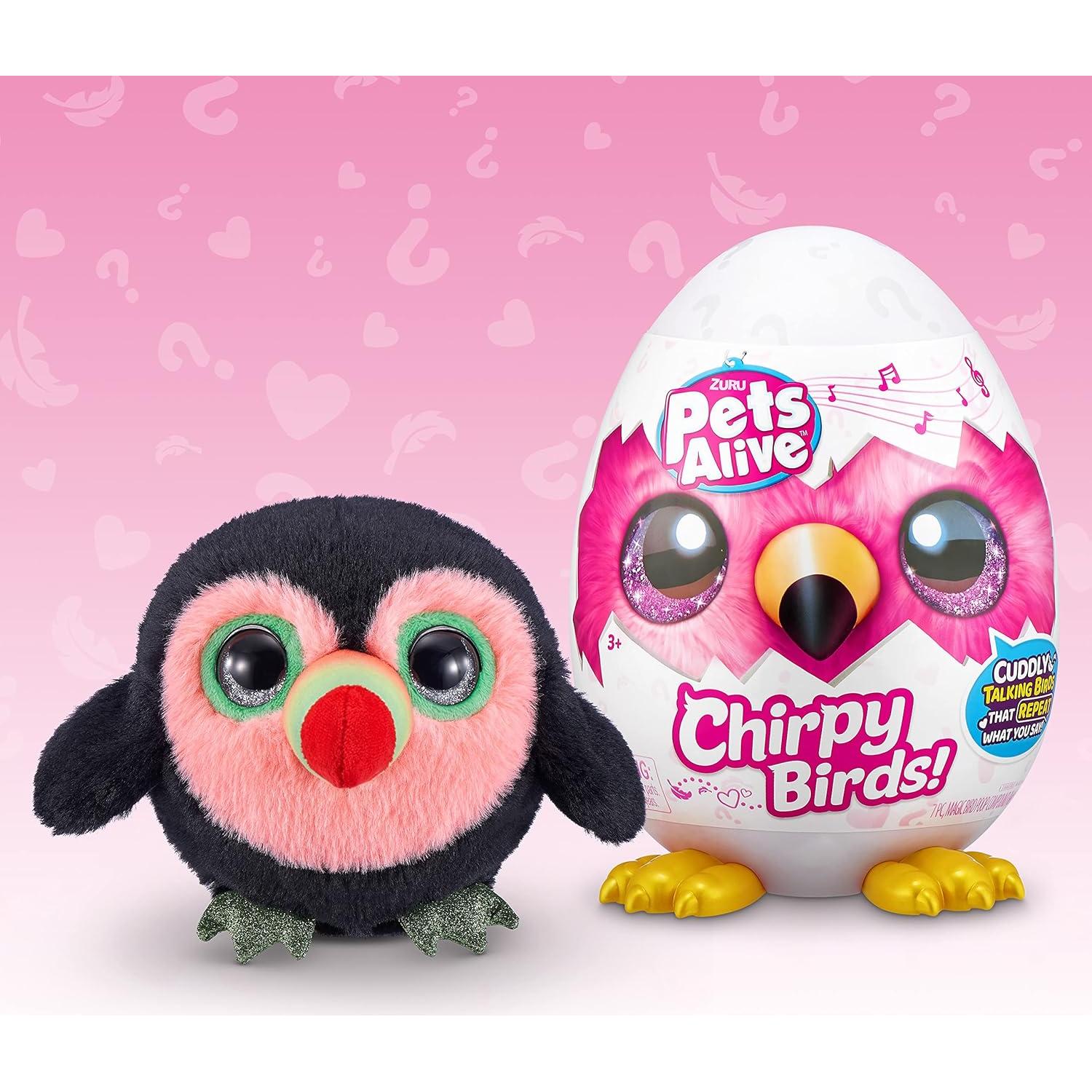 Pájaro Chirpy ZURU Tucán Electrónico que Habla con Huevo Sorpresa