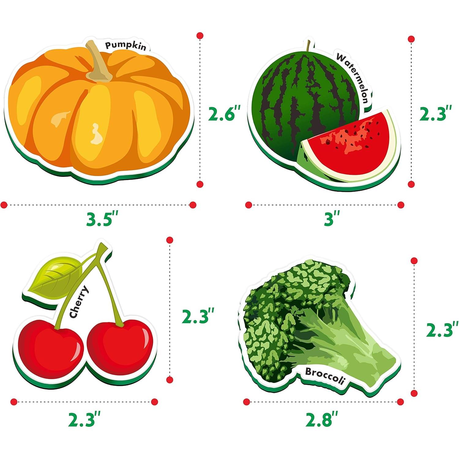 SpriteGru 59 Piezas Imán Frutas y Verduras para Niños