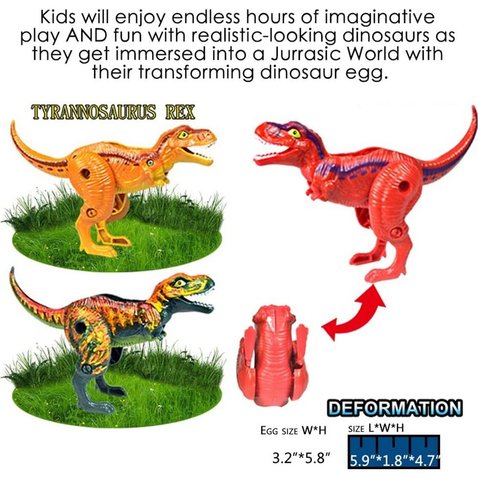 Paquete de 4 Huevos de Dinosaurio que Nacen - Juguete Educativo