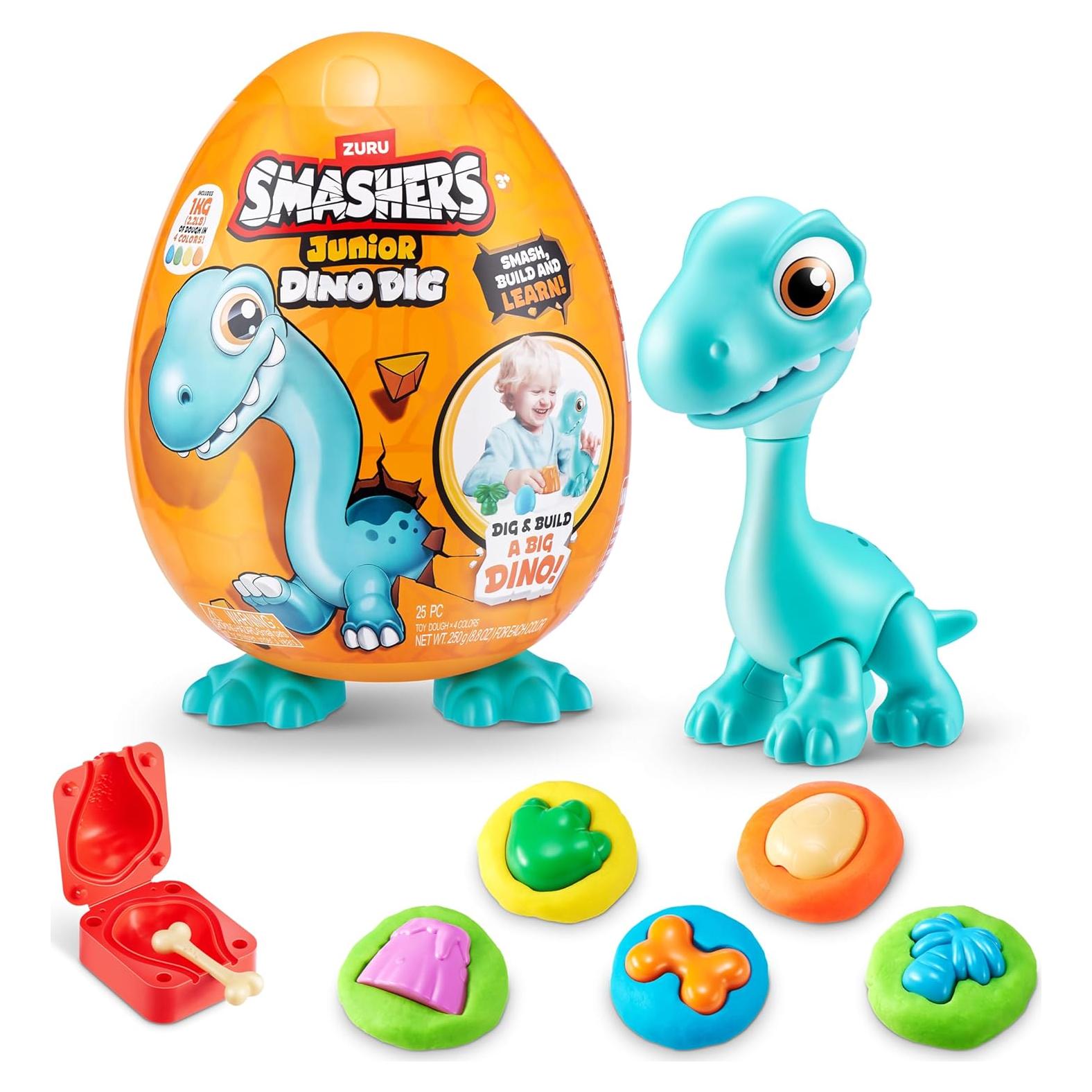 Smashers Junior Dino Dig Huevo Grande ZURU Brontosaurio 1kg