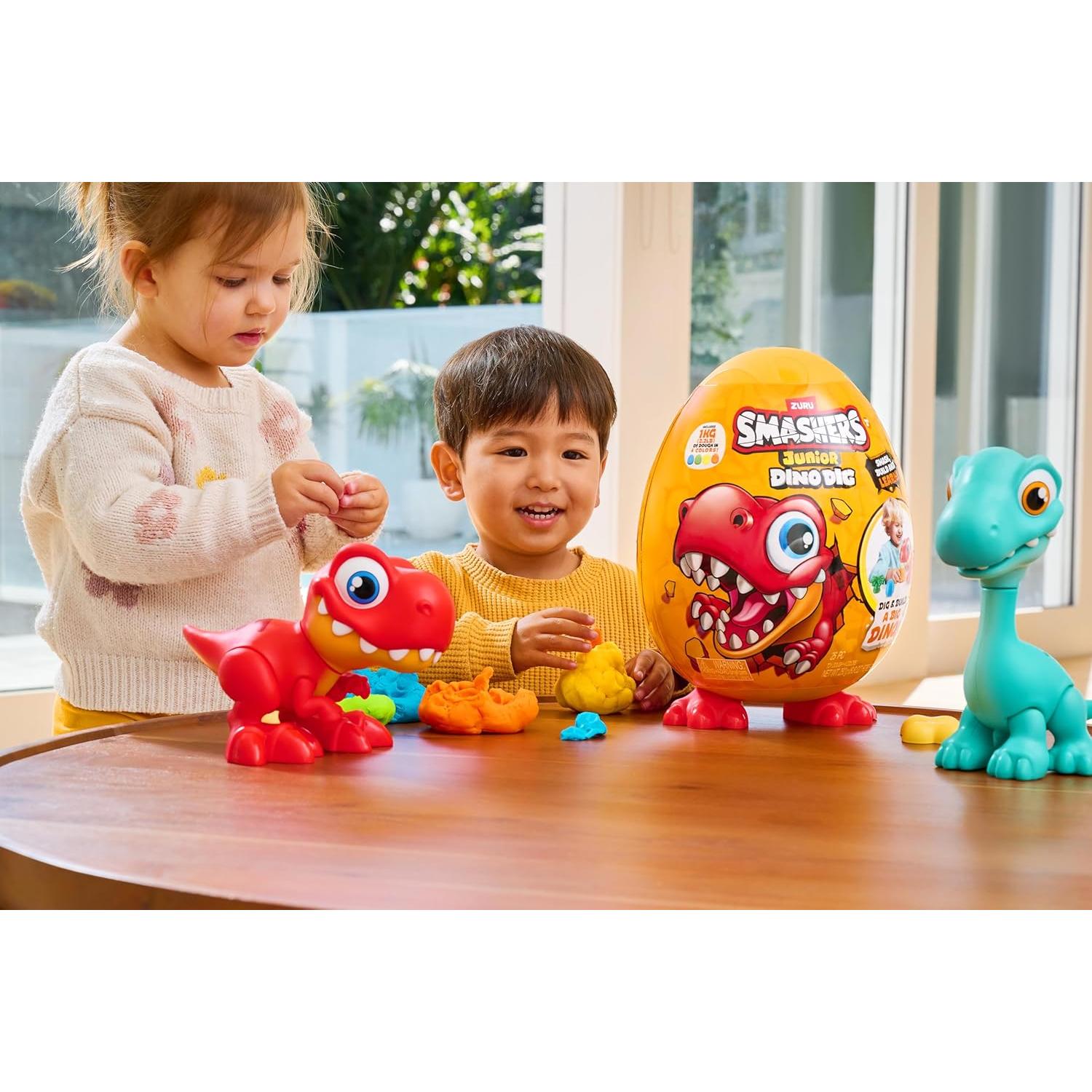 Smashers Junior Dino Dig Huevo Grande ZURU Brontosaurio 1kg