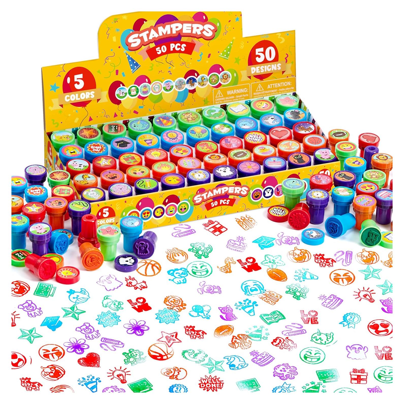 Set de 50 Sellos Temáticos JOYIN para Niños - Fiesta y Escuela