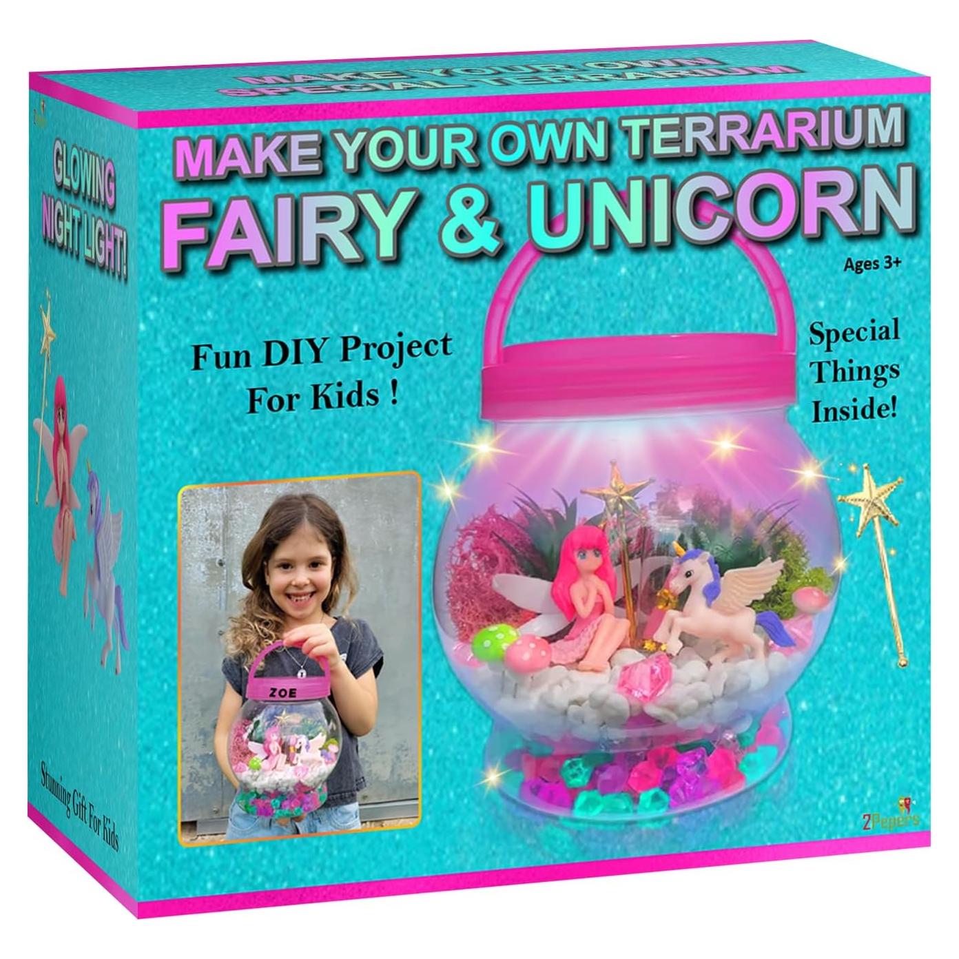 Kit de Manualidades 2Pepers Terrario Hada y Unicornio 10.4cm