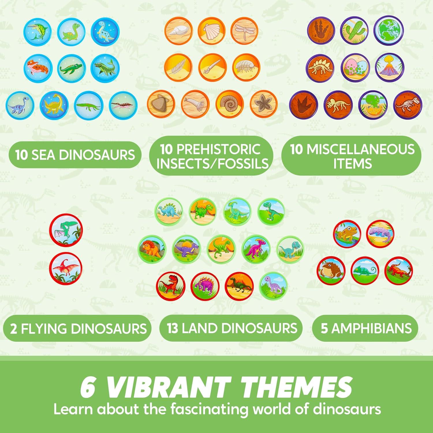 Sellos de Dinosaurios JOYIN 50 Piezas para Niños