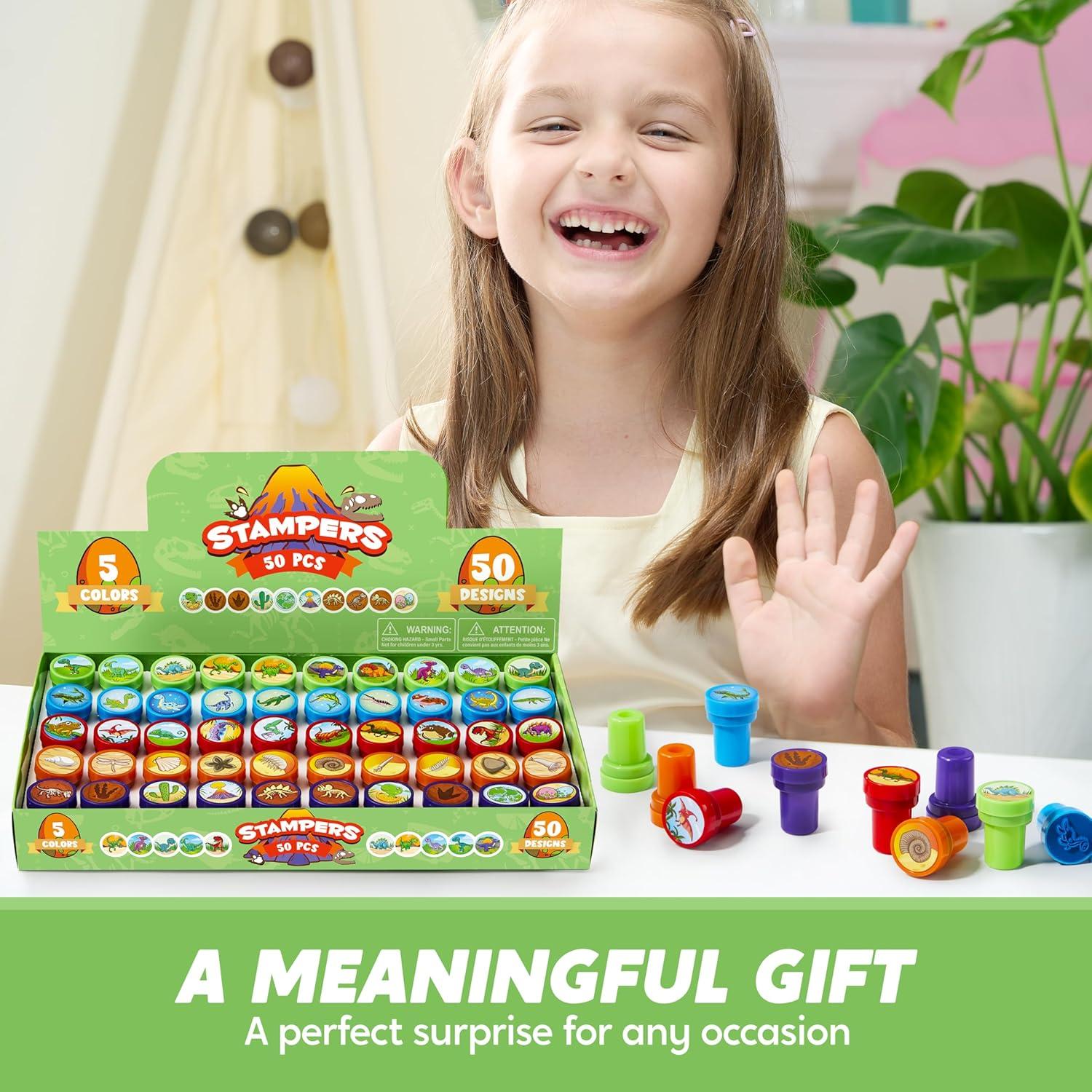 Sellos de Dinosaurios JOYIN 50 Piezas para Niños