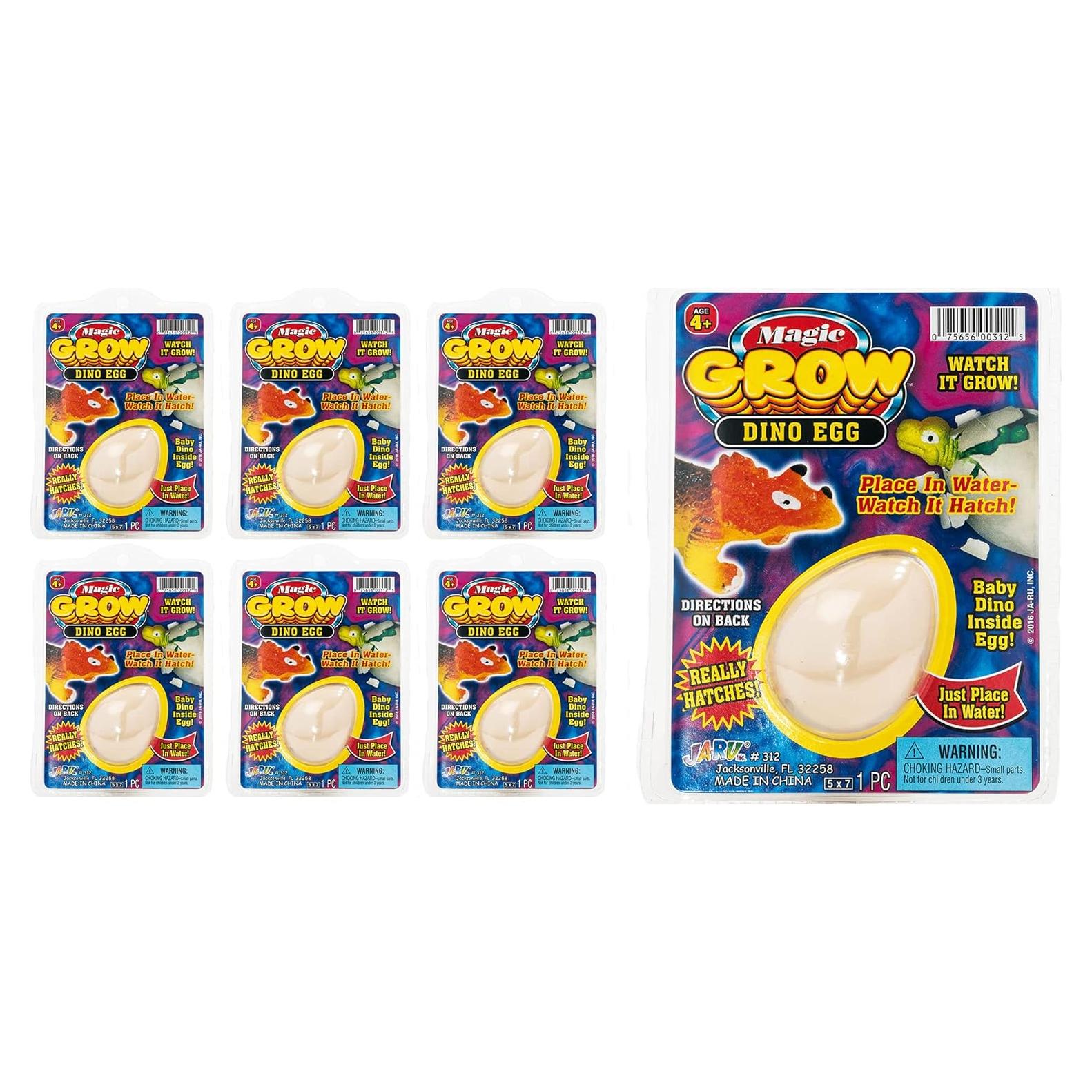 JA-RU Huevo Dino Creciente - 6 Huevos de Dinosaurio Mágicos