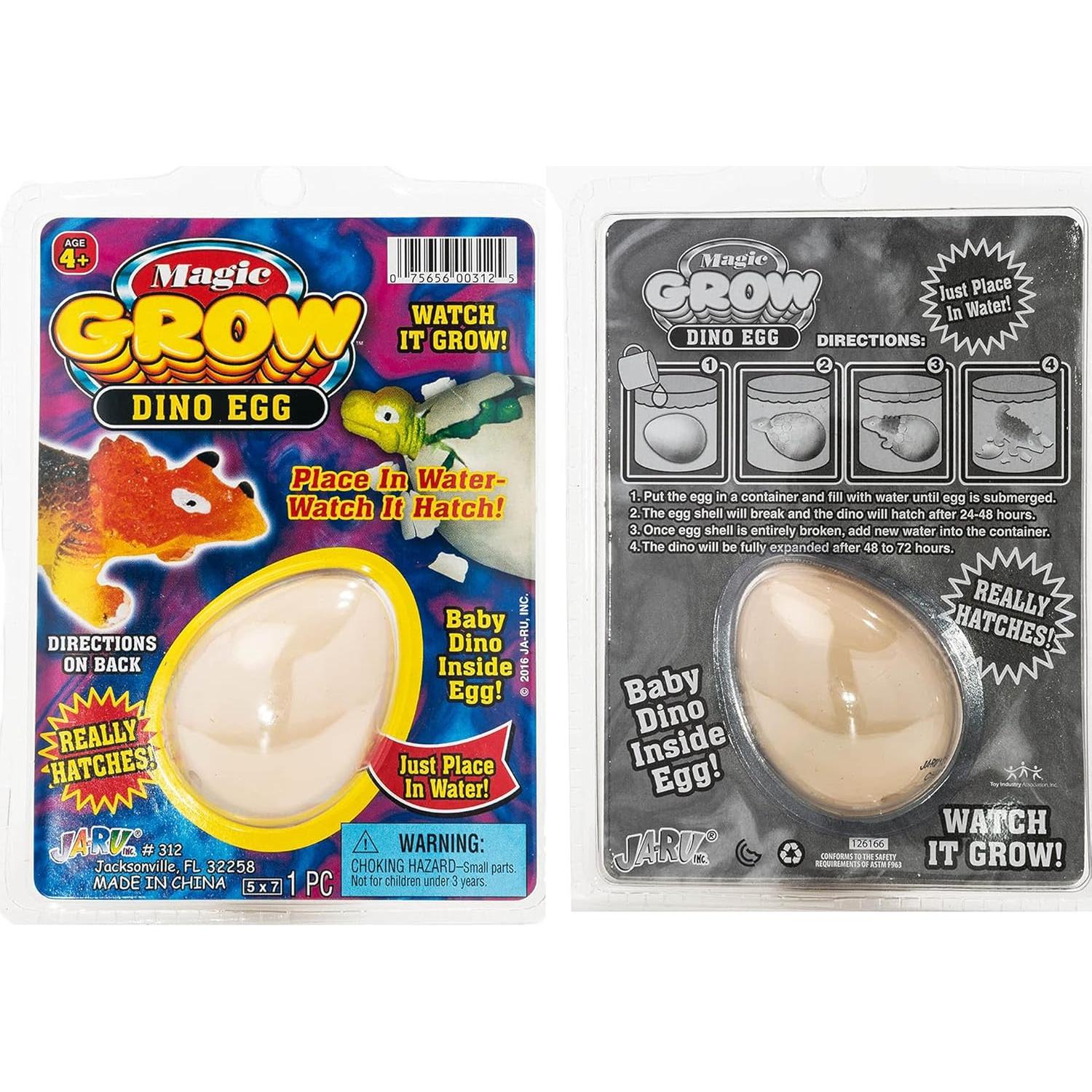 JA-RU Huevo Dino Creciente - 6 Huevos de Dinosaurio Mágicos