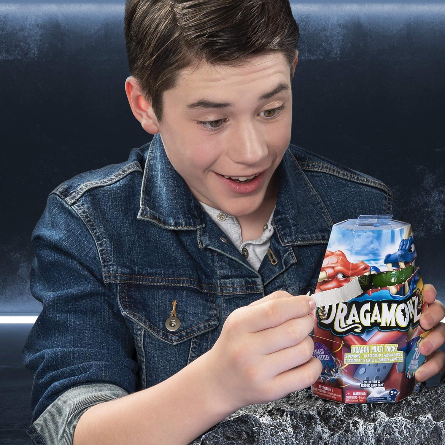 Paquete Multi Dragón Dragamonz - 3 Figuras y Cartas Intercambiables