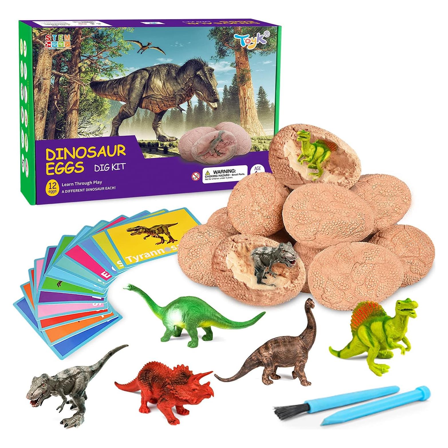 Kit de Excavación de Dinosaurios Toyk - 12 Huevos Únicos