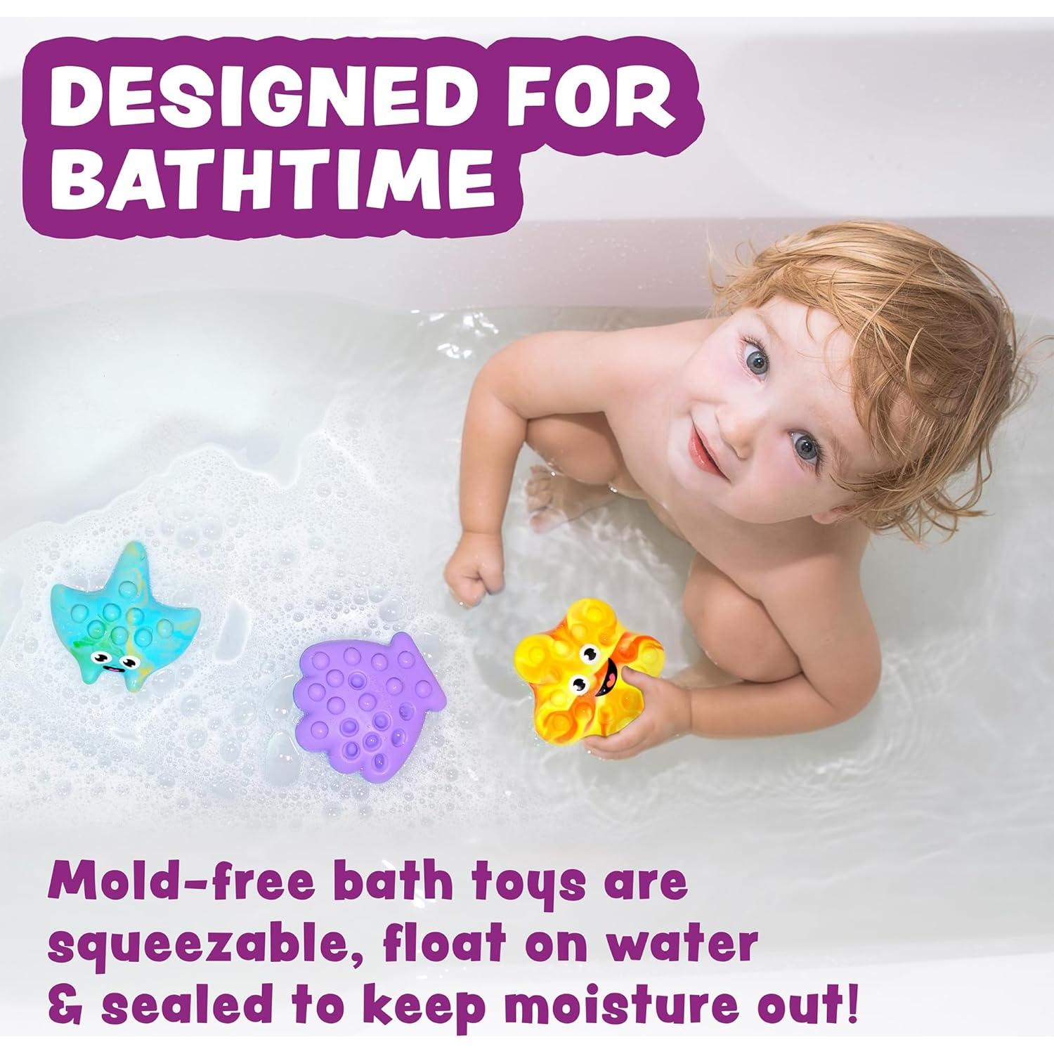 Juguetes de Baño Tub Poppers Tub Works - Set de 3 Antiestrés