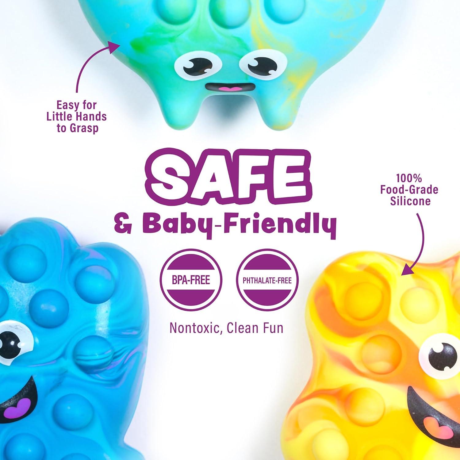 Juguetes de Baño Tub Poppers Tub Works - Set de 3 Antiestrés