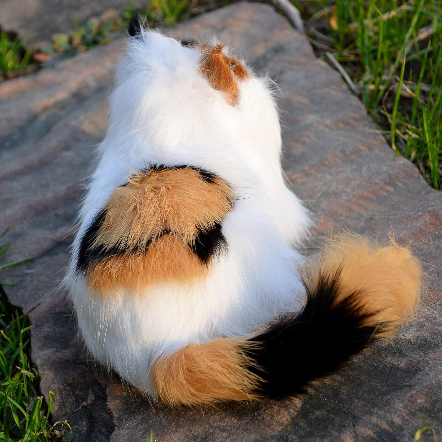 Figurita Gato Calico Bebé Realista Basuo-9Q 17.95cm Decorativa