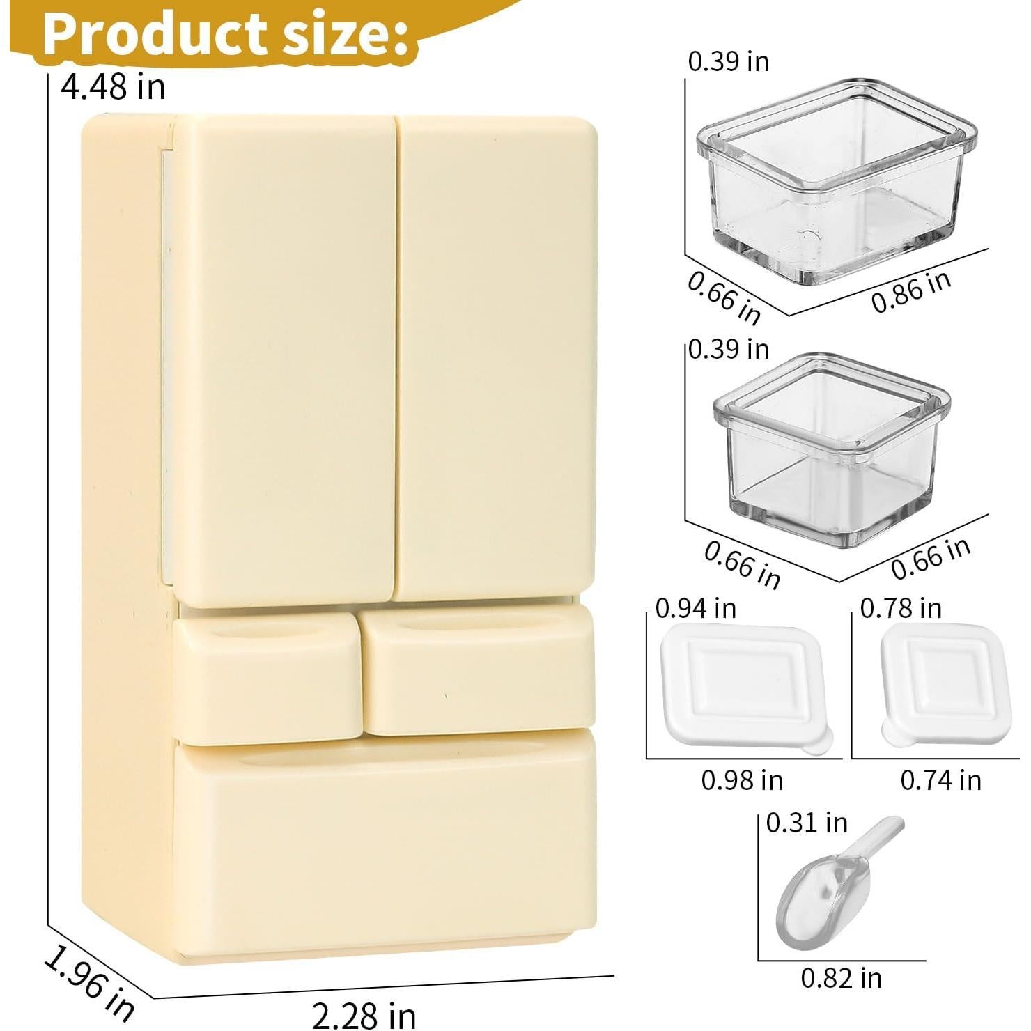 Muebles Casa de Muñecas BananMelonBM Refrigerador Accesorios