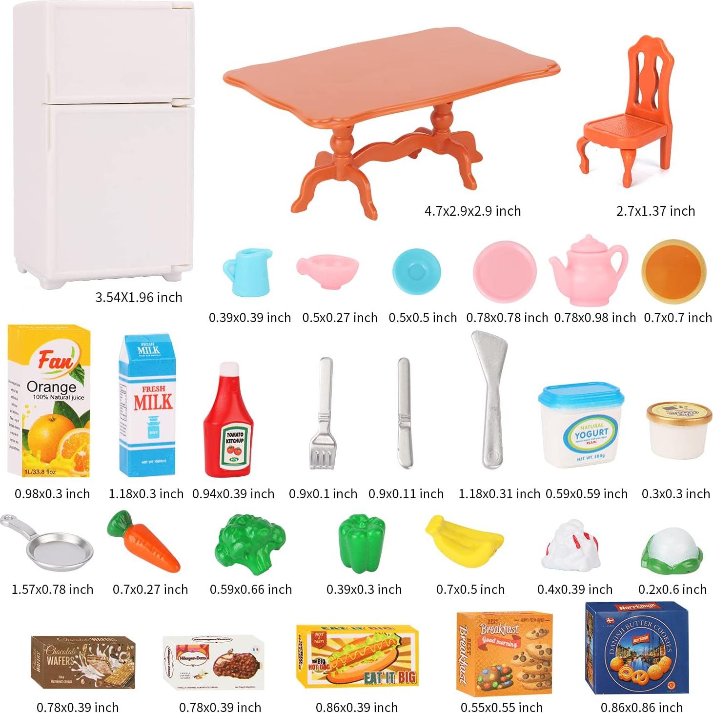 Juego de Muebles para Casa de Muñecas Anbeiya 43 Piezas