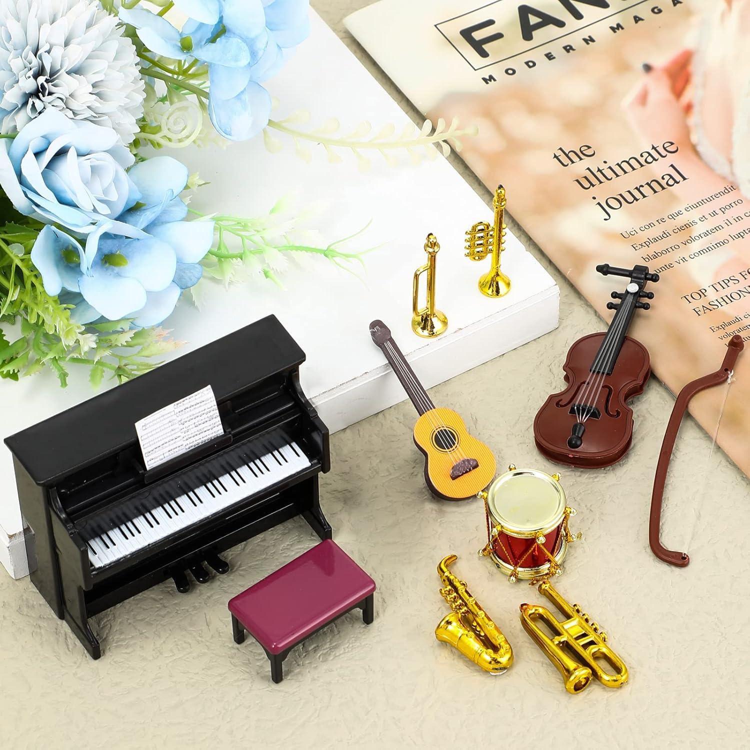 Juego de Instrumentos Musicales Miniatura Skylety 11 Piezas