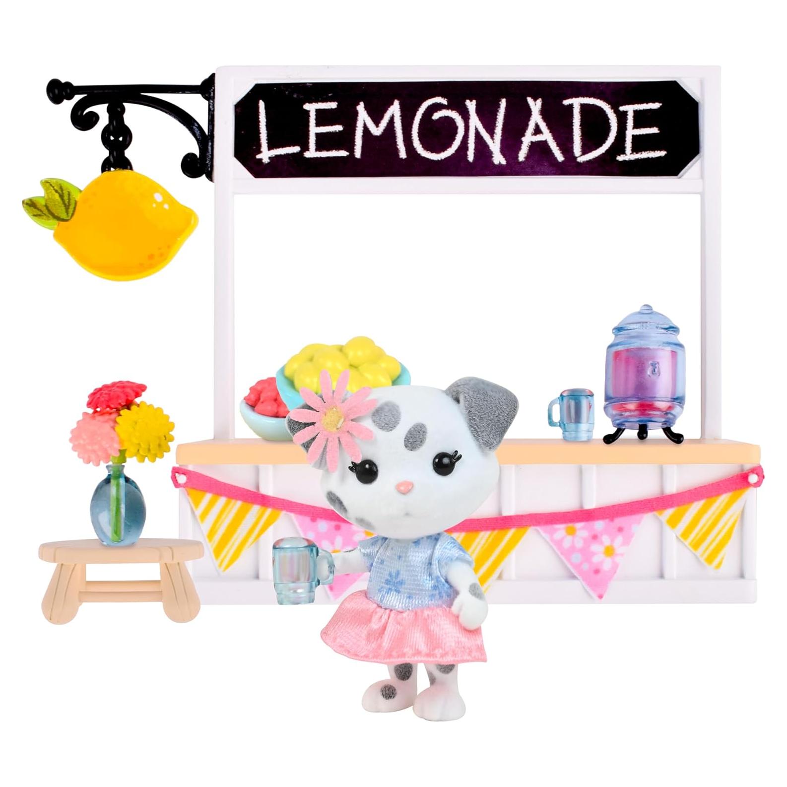 Puesto de Limonada Honey Bee Acres con Muñeca de Peluche 9 Piezas