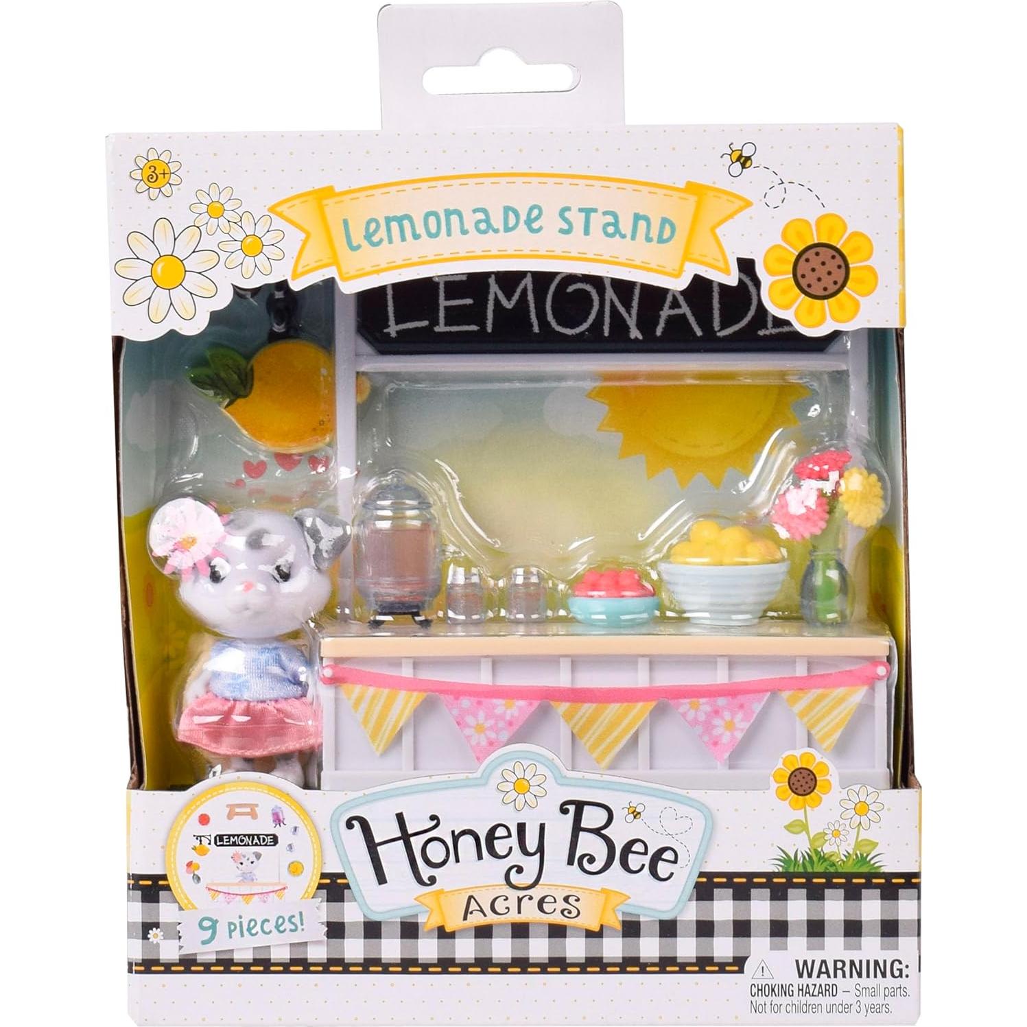 Puesto de Limonada Honey Bee Acres con Muñeca de Peluche 9 Piezas
