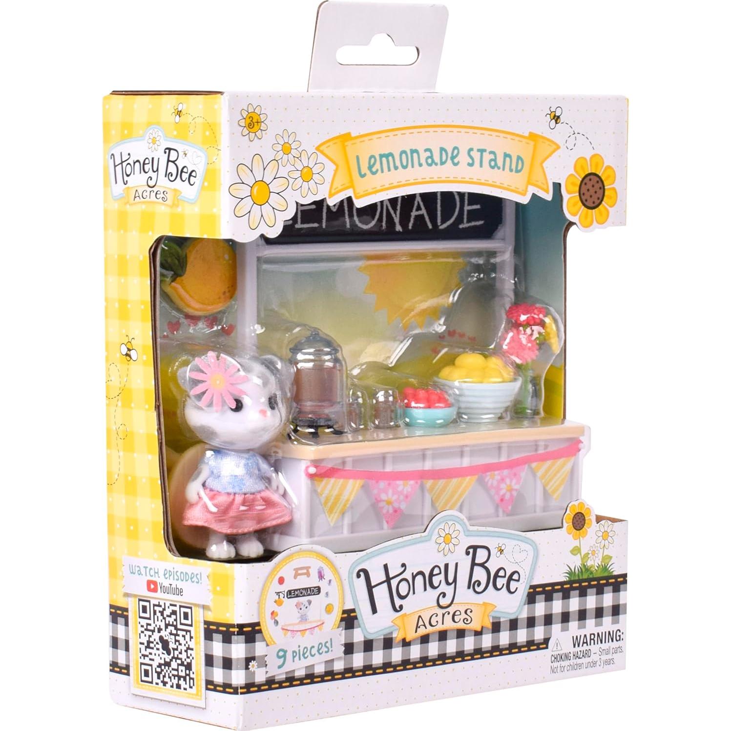 Puesto de Limonada Honey Bee Acres con Muñeca de Peluche 9 Piezas