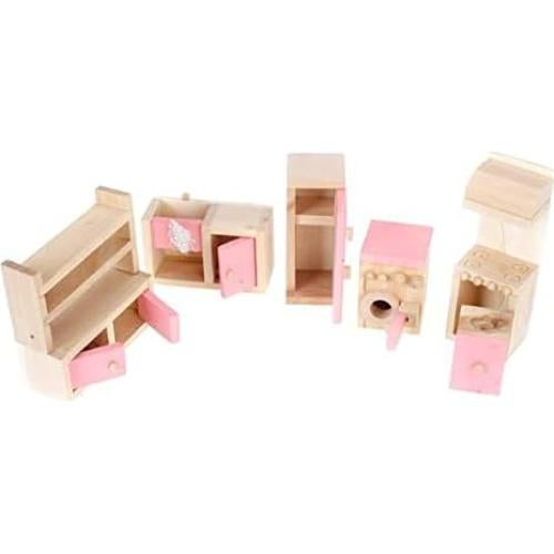 Set de Muebles de Madera NADOBA para Casa de Muñecas 4 Piezas