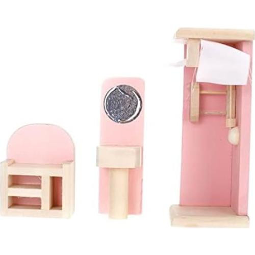 Set de Muebles de Madera NADOBA para Casa de Muñecas 4 Piezas