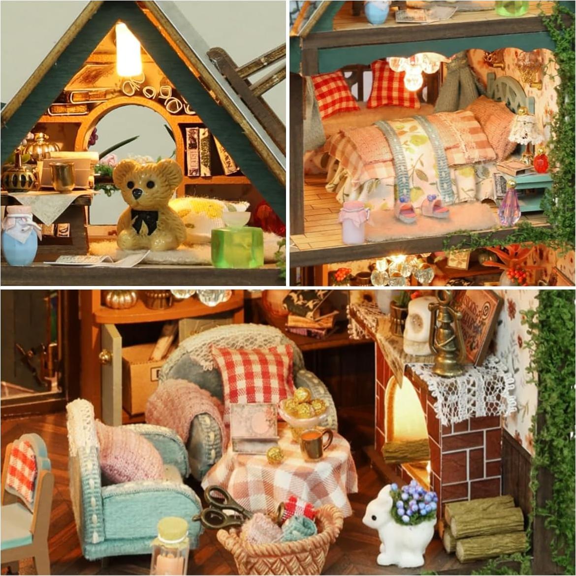 Kit de Casa en Miniatura DIY RHZN - Casa Botánica 26x20x24 cm