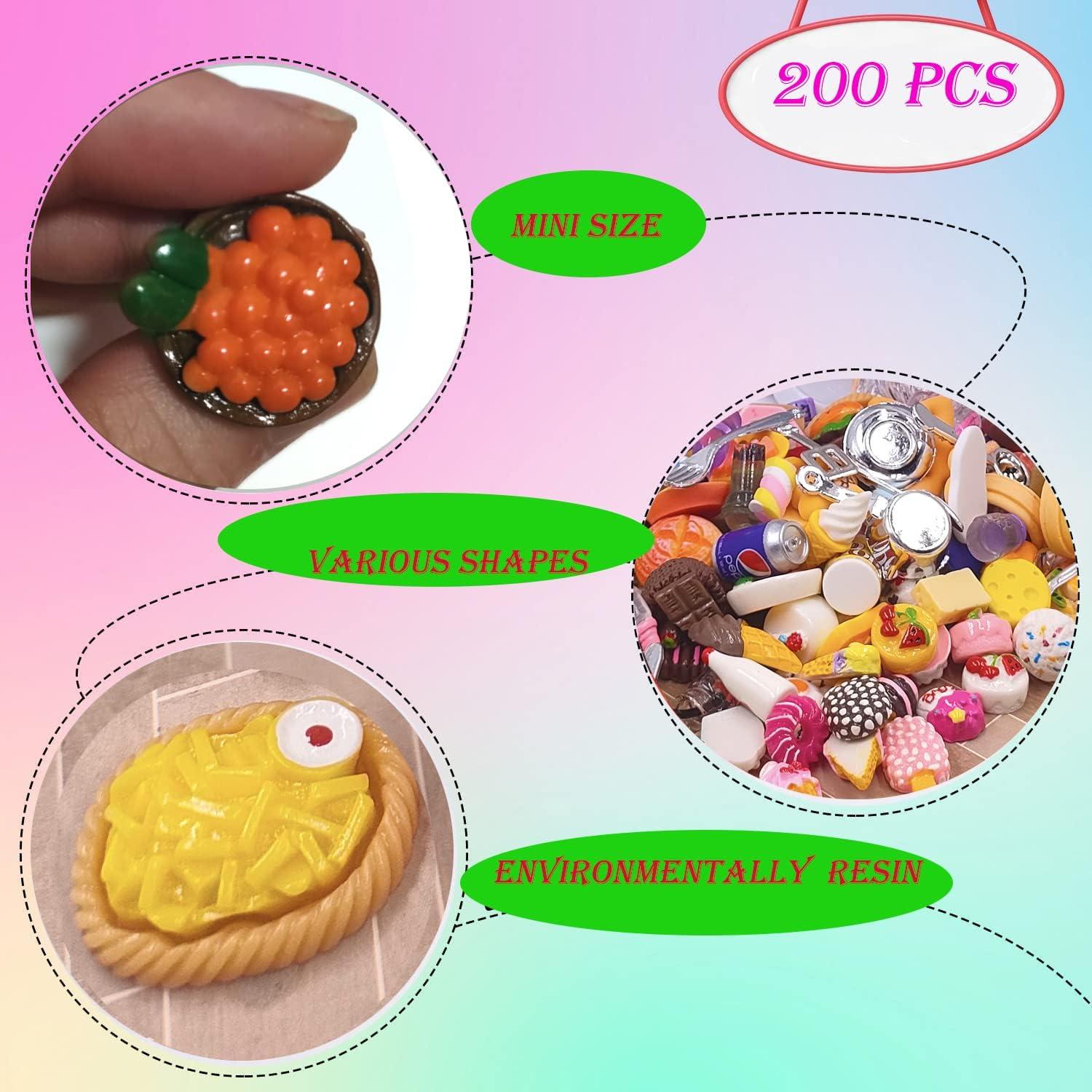 200 Accesorios de Comida Miniatura Atoyzybin para Casa de Muñecas