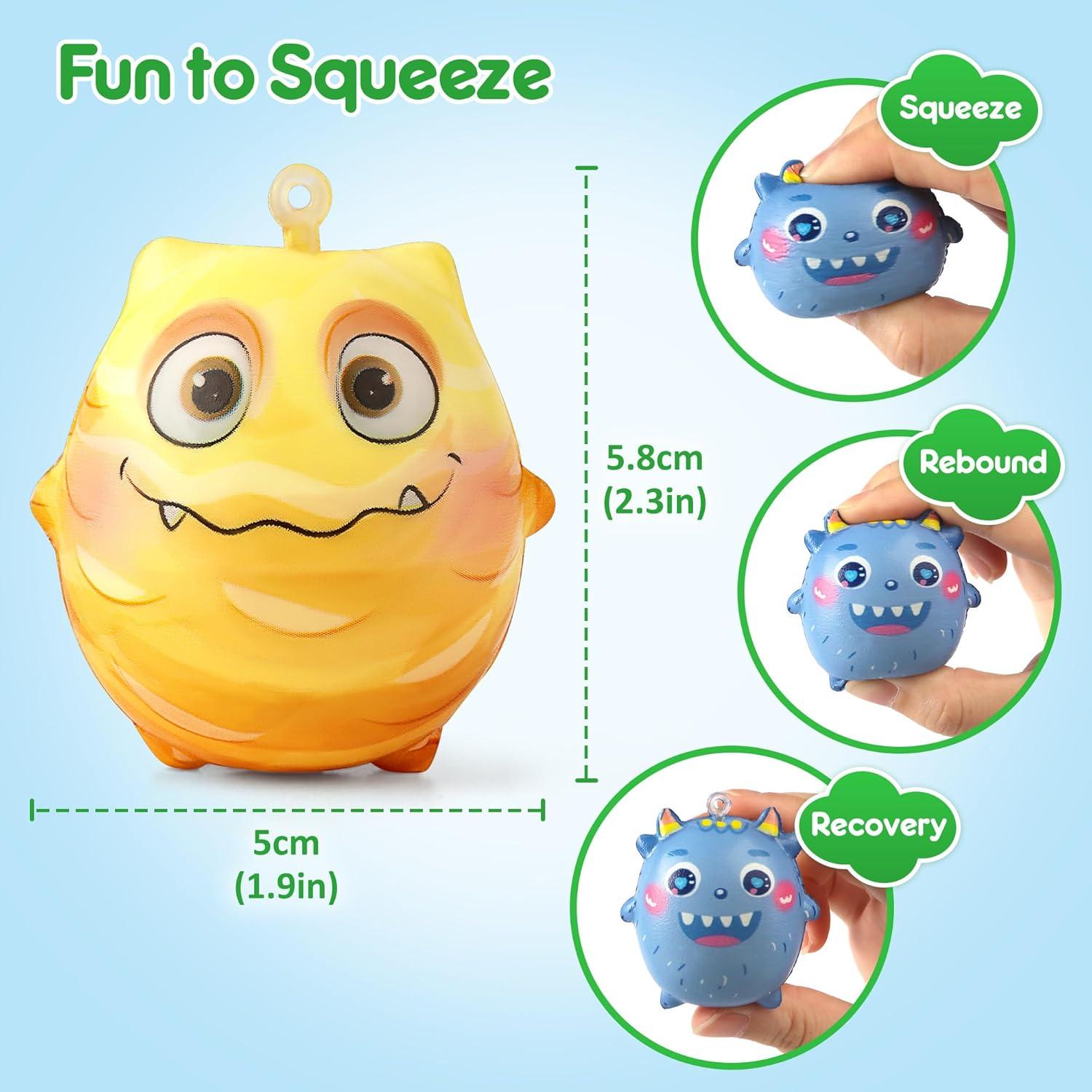 Mocoosy 22 Juguetes Squishy para Fiestas Niños - Rellenos de Cumpleaños y Pascua