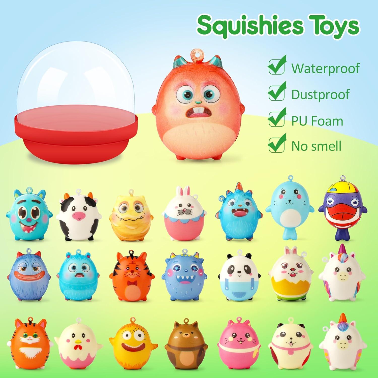 Mocoosy 22 Juguetes Squishy para Fiestas Niños - Rellenos de Cumpleaños y Pascua