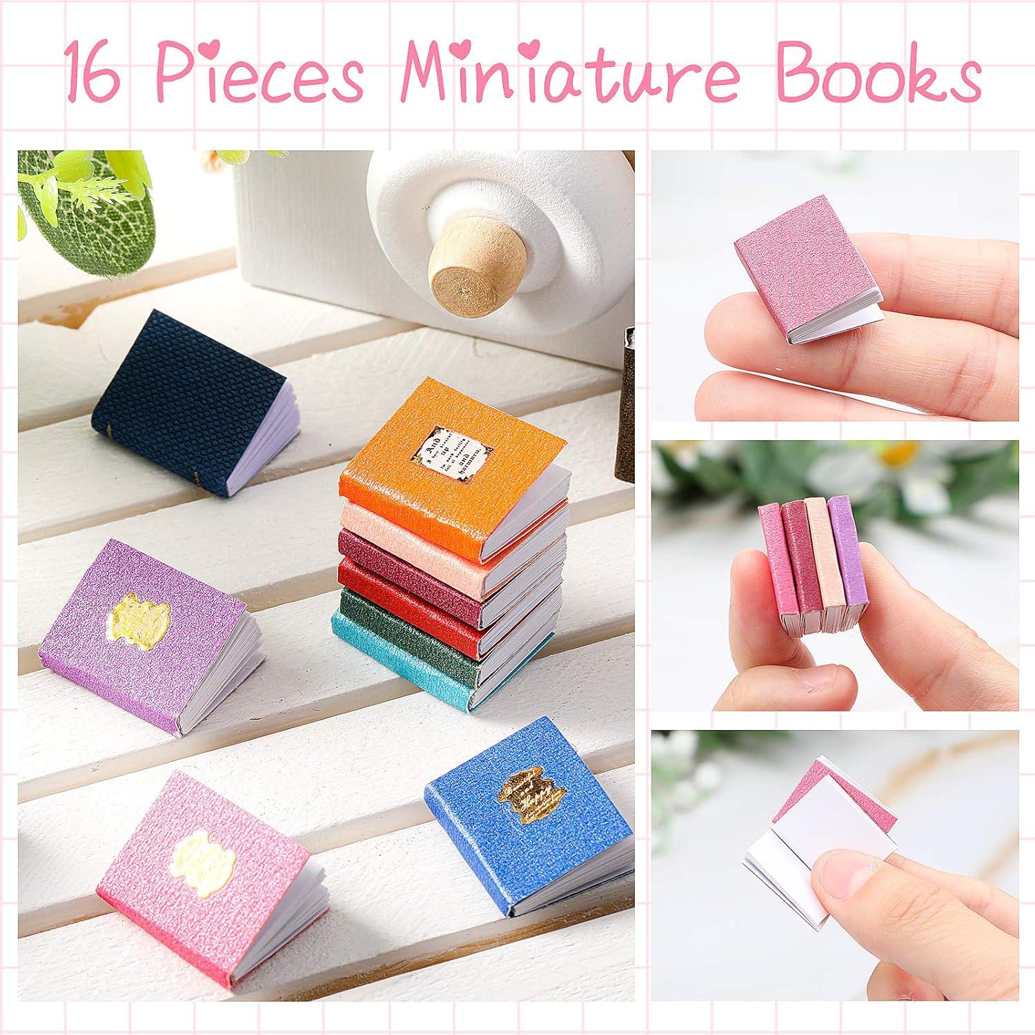 Libros Miniatura Coloridos Sumind 16 Pcs para Casa de Muñecas