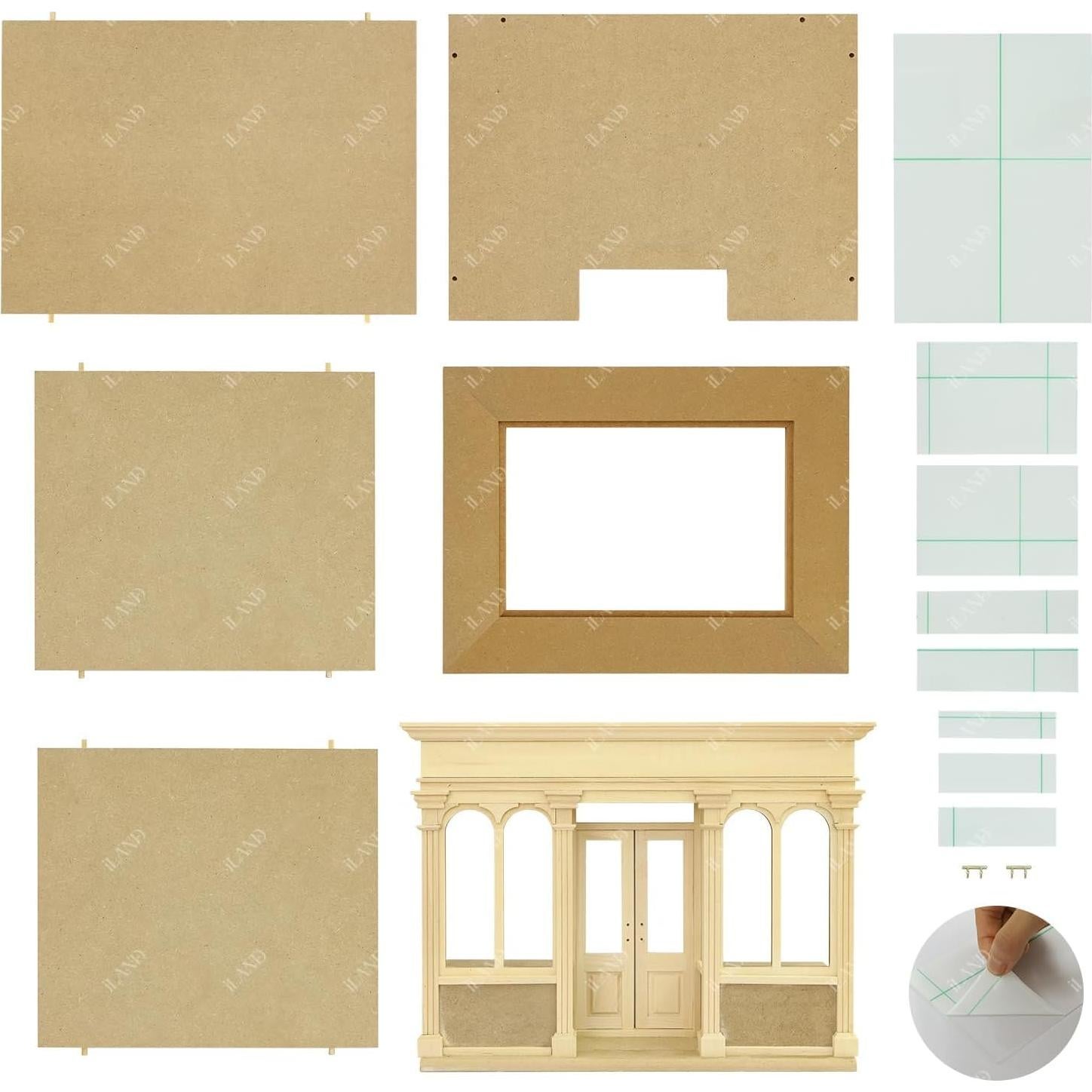 Casa de Muñecas de Madera iLAND 1:12 para Manualidades