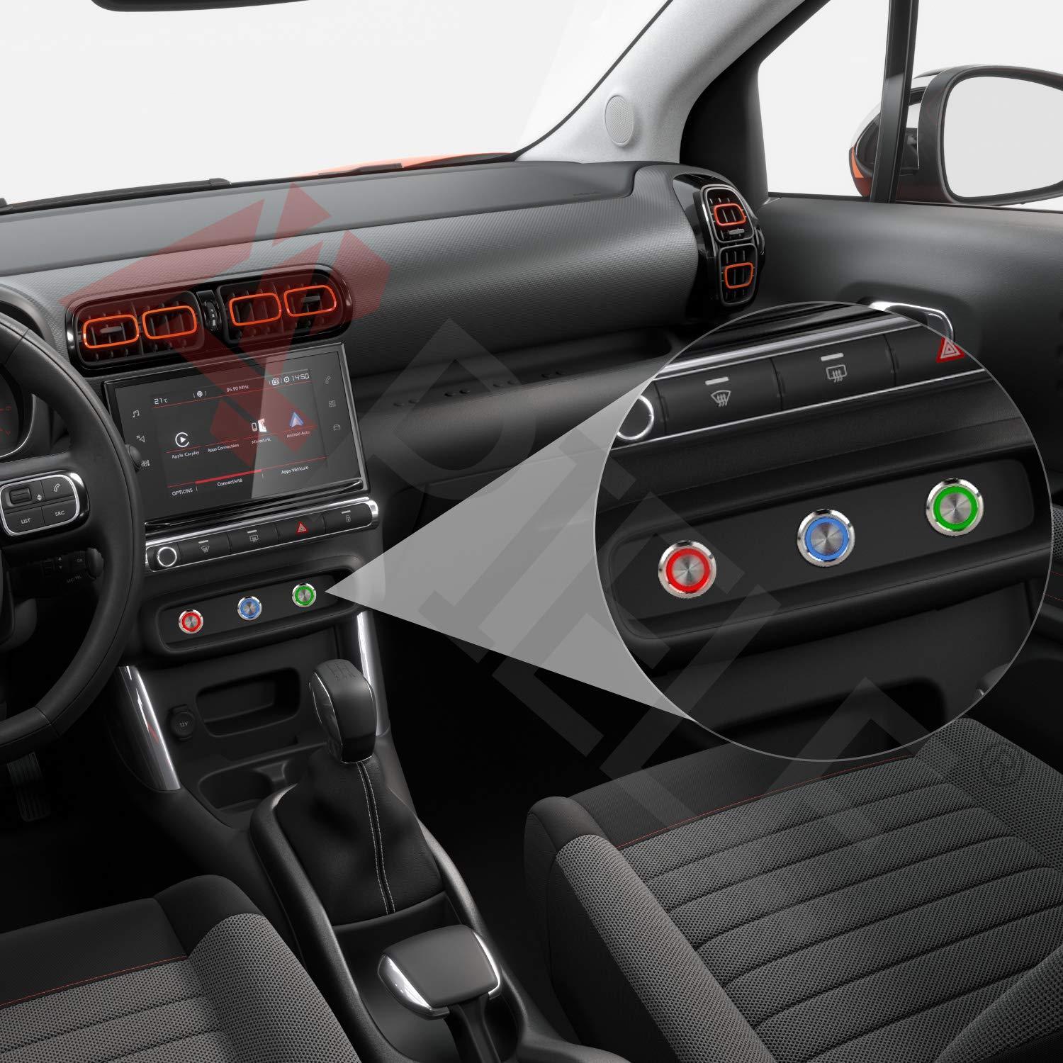 Interruptor de Botón Pulsador APIELE 16mm 12V CC Carcasa Negra