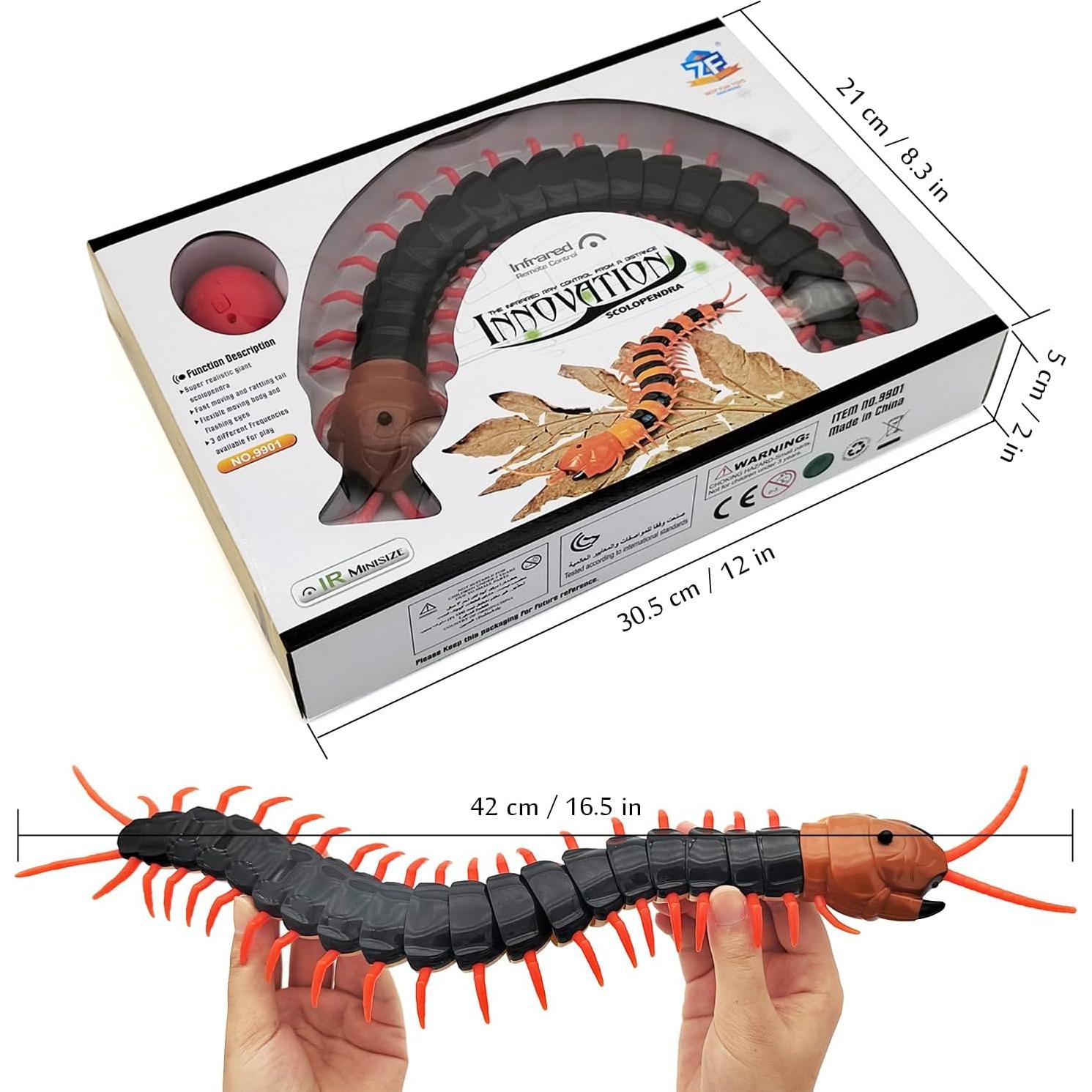 Ciempiés RC Realista Control Remoto Verde Oscuro 42 cm