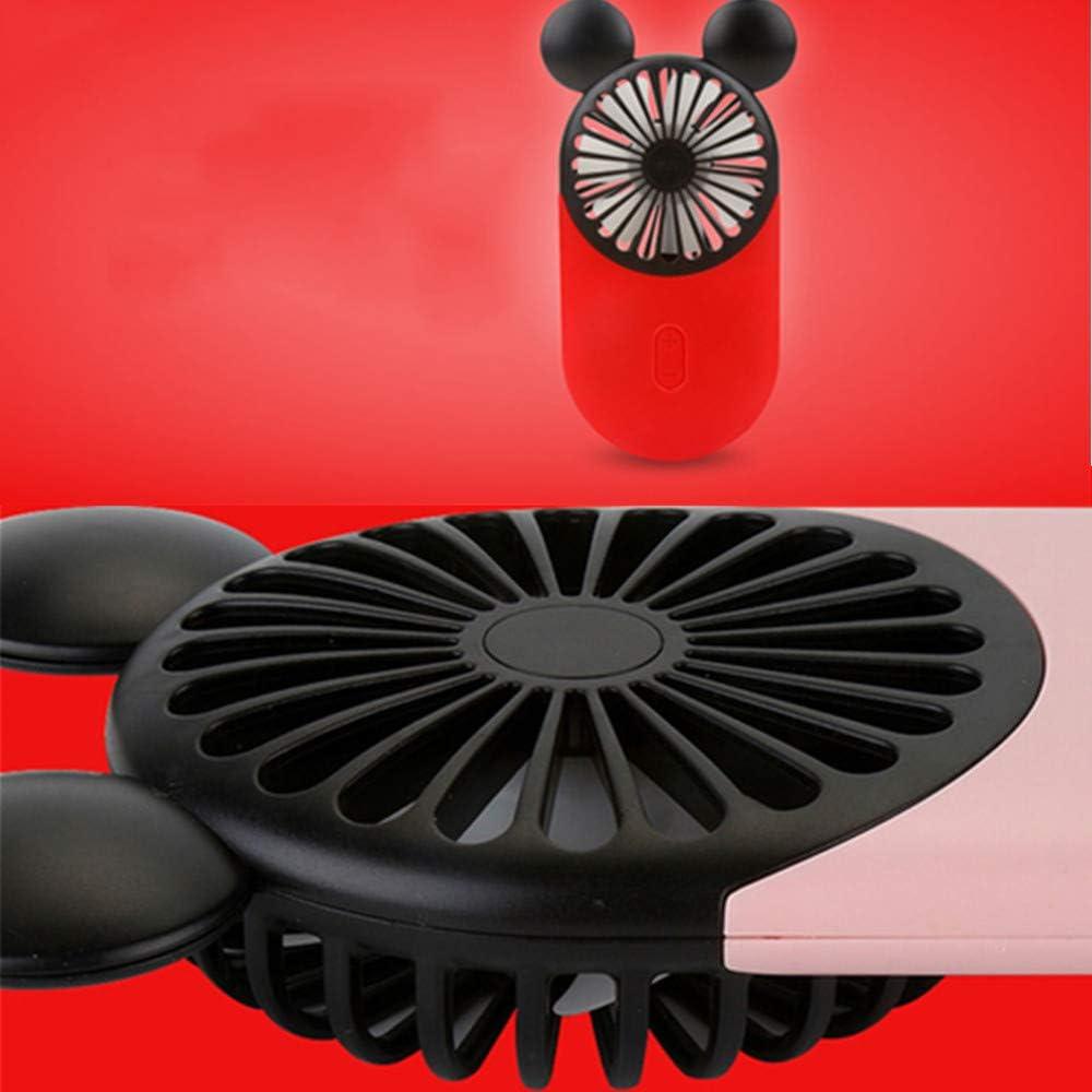 Ventilador Mini Portátil Kbinter Rojo con Luz LED y 3 Velocidades
