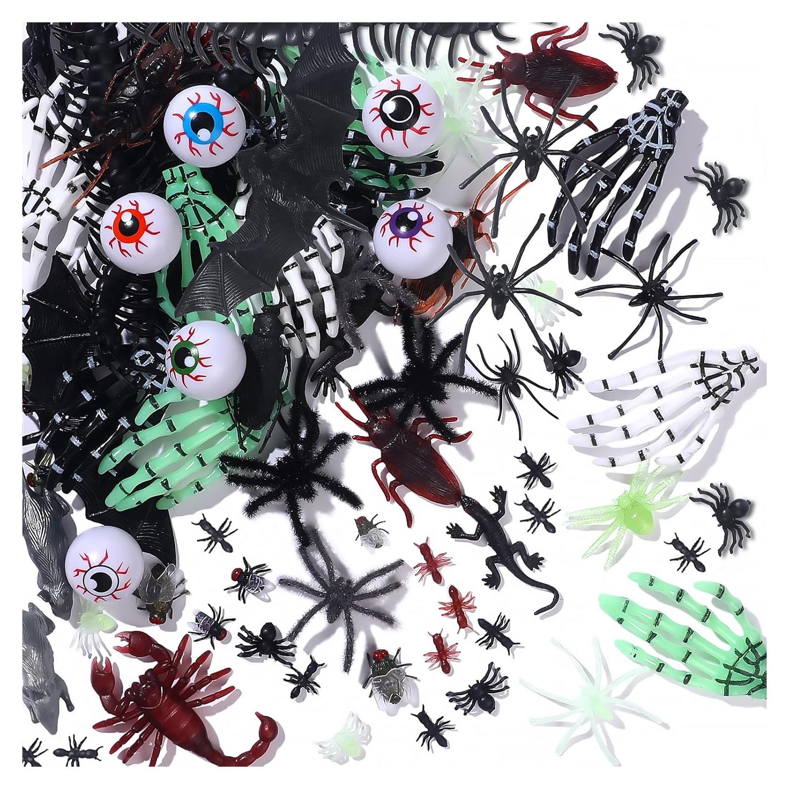 174 Piezas Juguetes de Broma Insectos Falsos Halloween Wayyogh