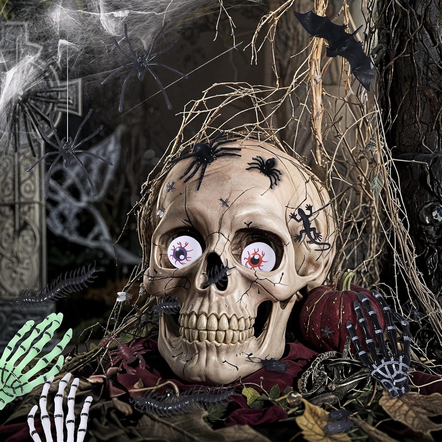 174 Piezas Juguetes de Broma Insectos Falsos Halloween Wayyogh