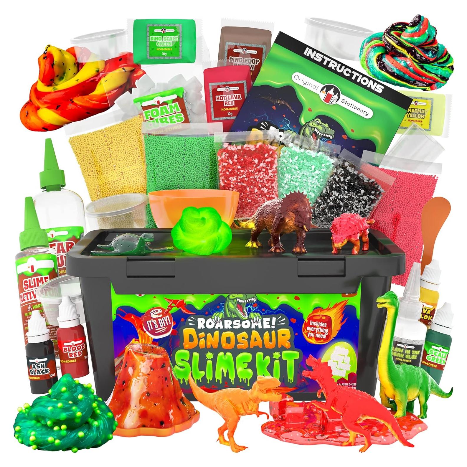 Kit de Slime Dinosaurio Original Stationery - Brilla en la Oscuridad