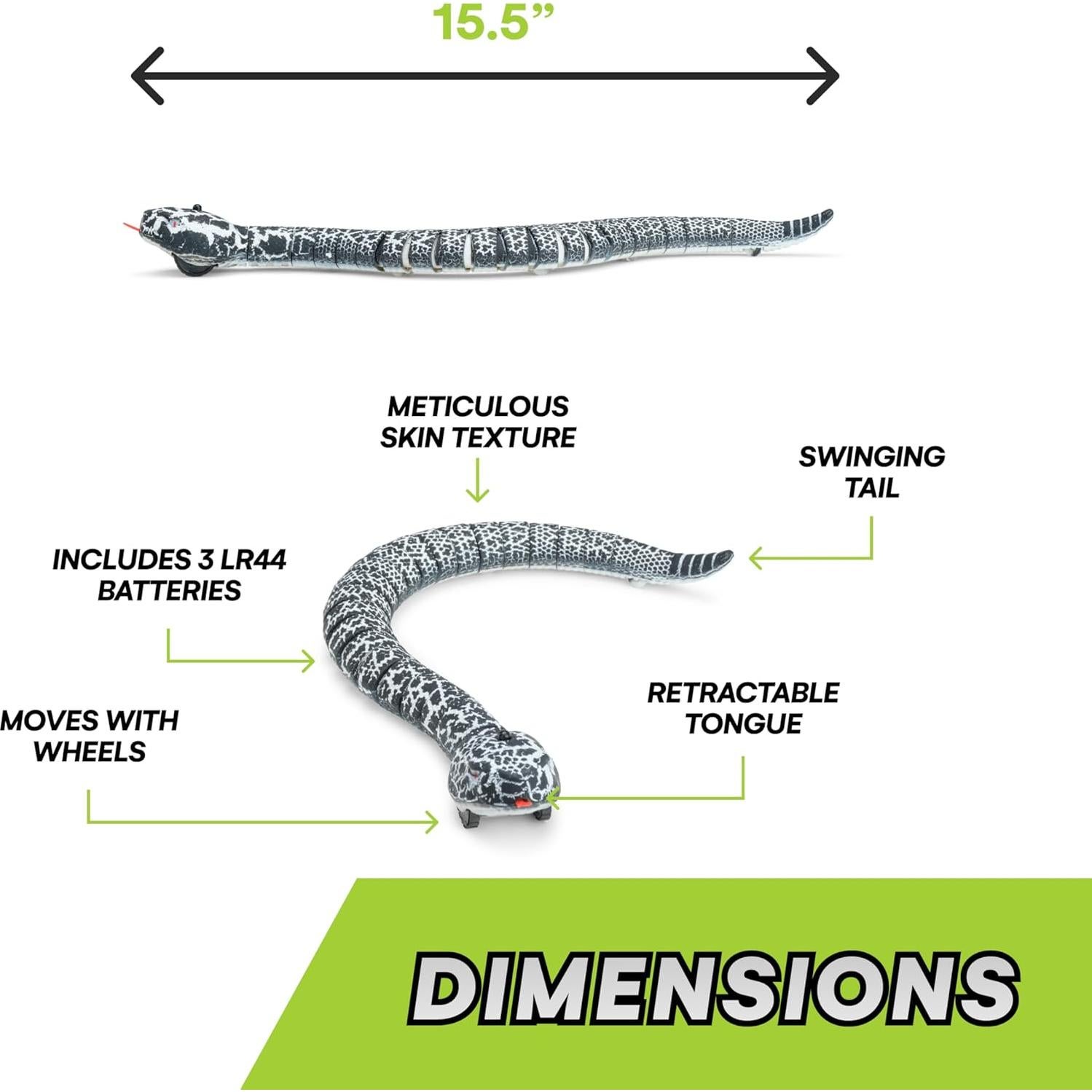 Top Race Serpiente Robot Control Remoto 40.6 cm - Juguete de Broma