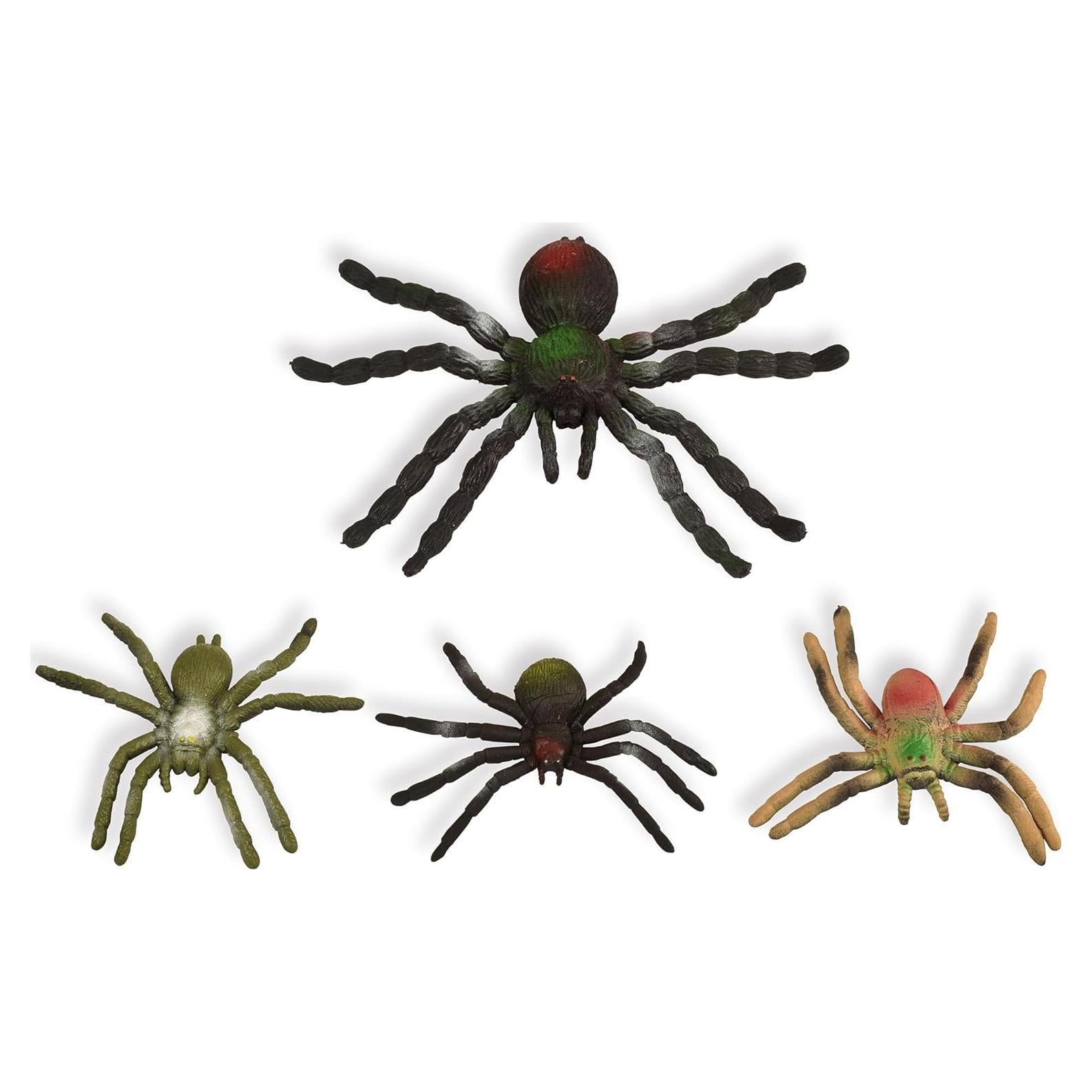 Juguete Araña Realista BOHS - Set Mamá y Crías - 4 Piezas