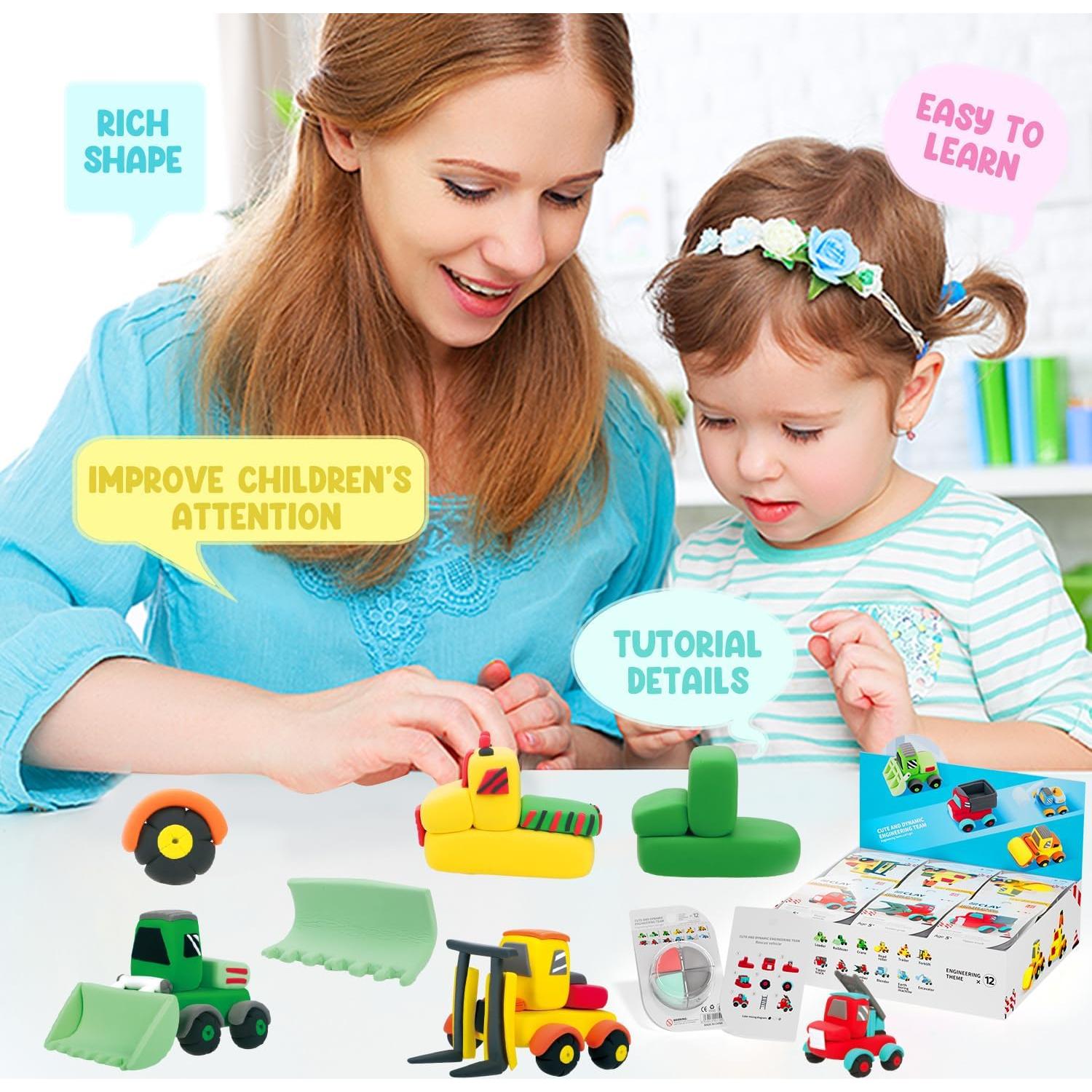 Kit de Arcilla Secada al Aire LOUFOR 12 Cajas Creativas