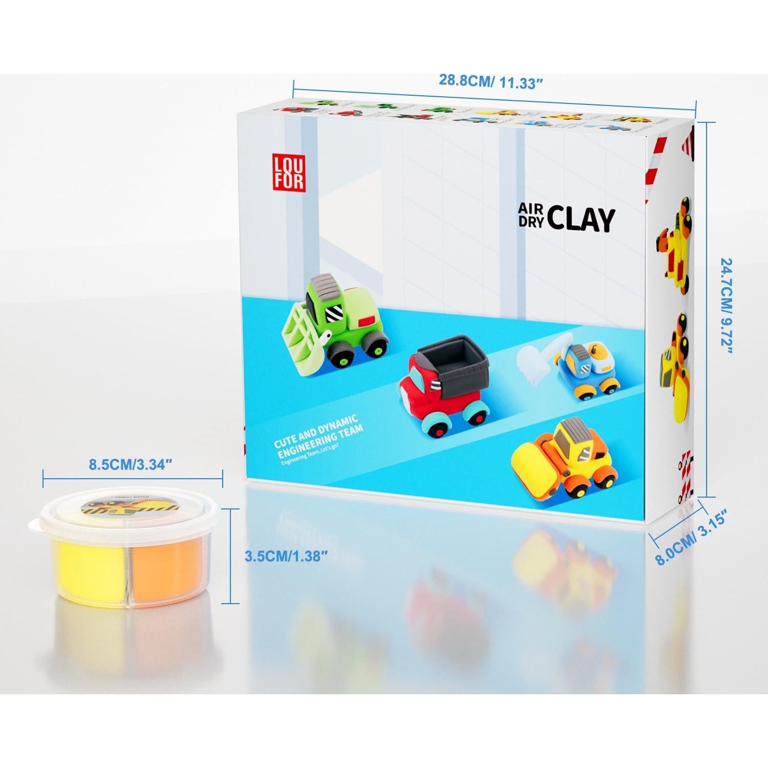 Kit de Arcilla Secada al Aire LOUFOR 12 Cajas Creativas