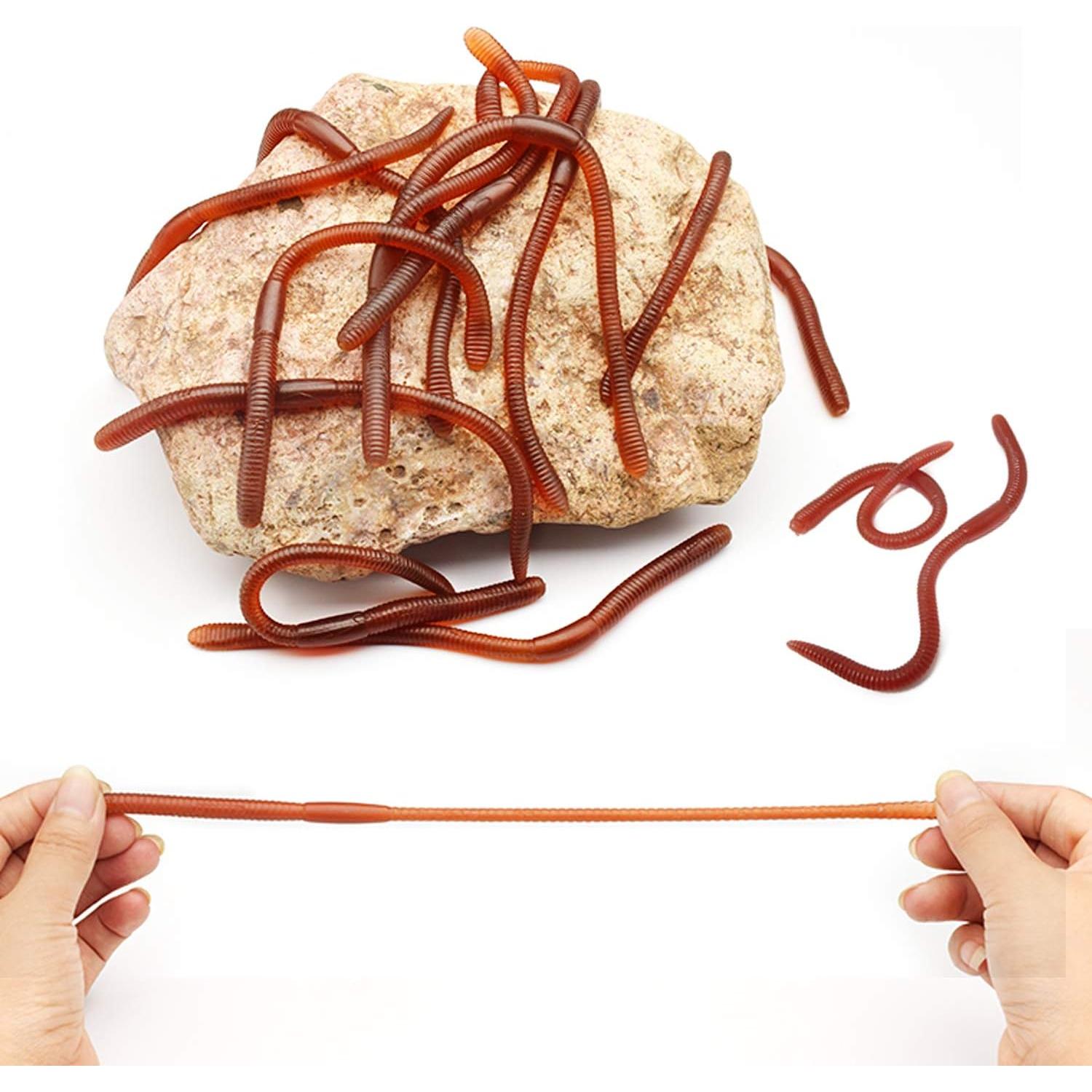 30PCS Lombrices de Tierra Falsas Honbay - Juguetes de Truco Halloween
