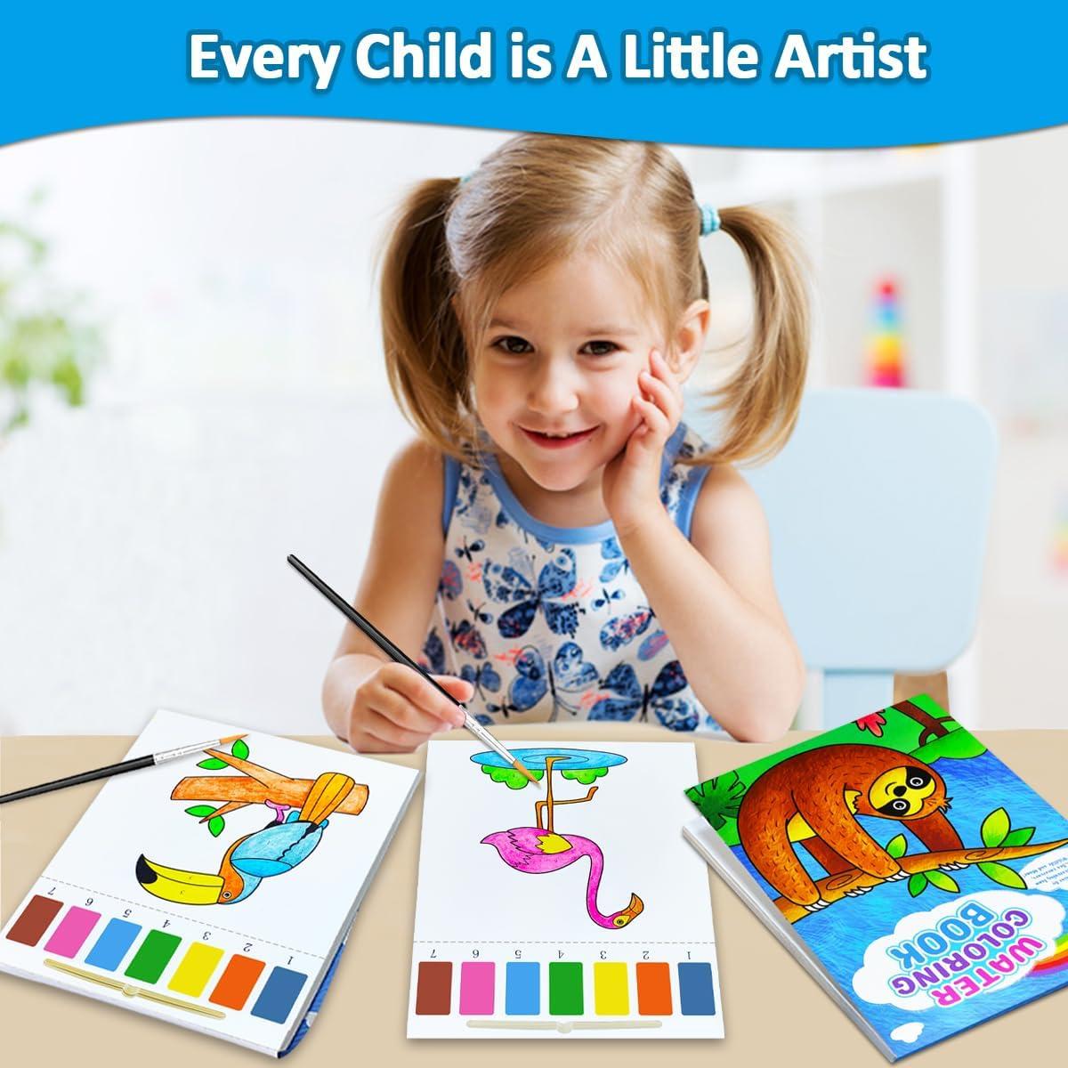 BAOXUE Libro de Colorear Acuarela 24 Páginas Animales