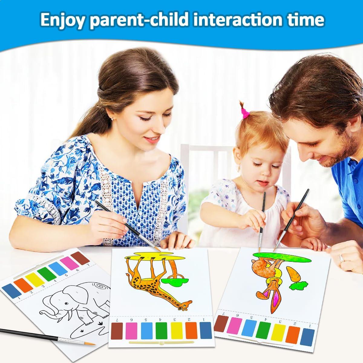 BAOXUE Libro de Colorear Acuarela 24 Páginas Animales