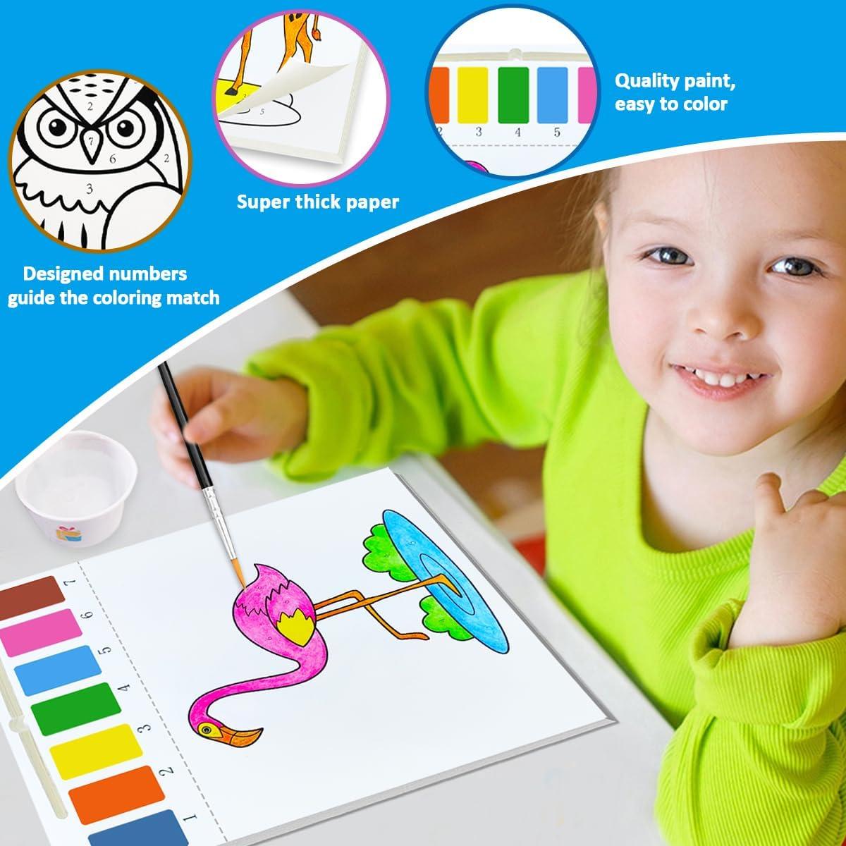 BAOXUE Libro de Colorear Acuarela 24 Páginas Animales