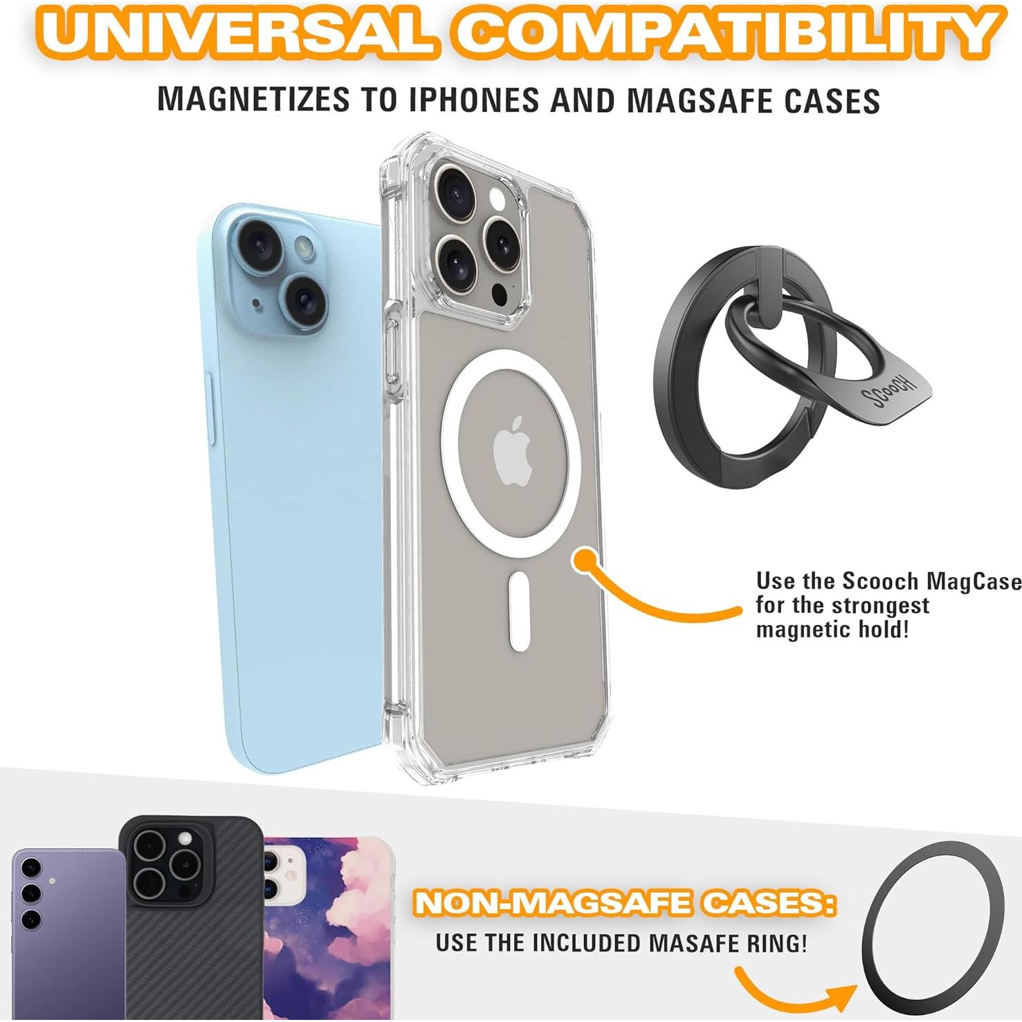 Soporte Magnético Scooch MagRing 2.0 para iPhone 15/14/13/12