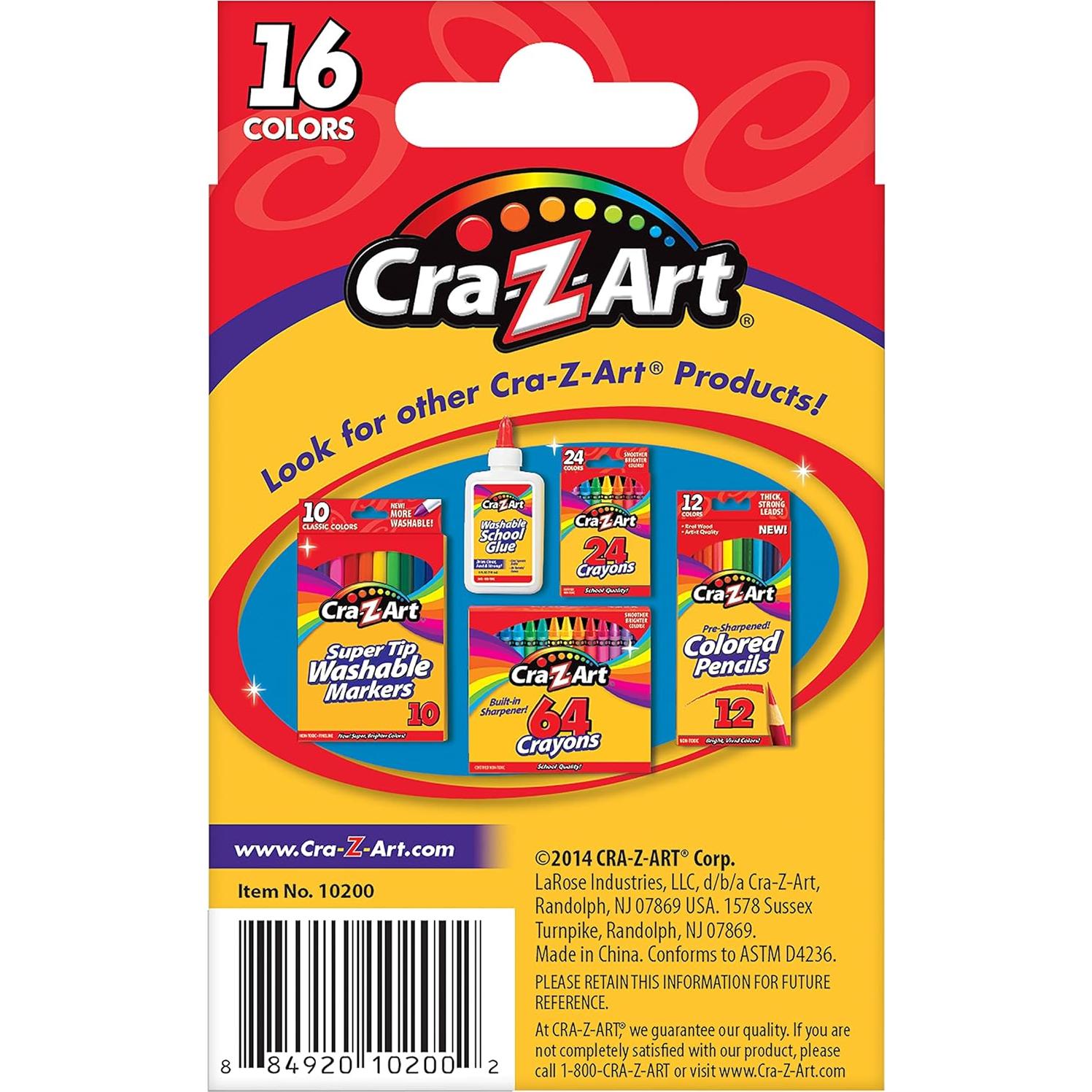 Cra-Z-Art 16ct Crayons, Back to School Supplies, Box of Crayons for Creative Drawing Fun, Ages 3 and Up