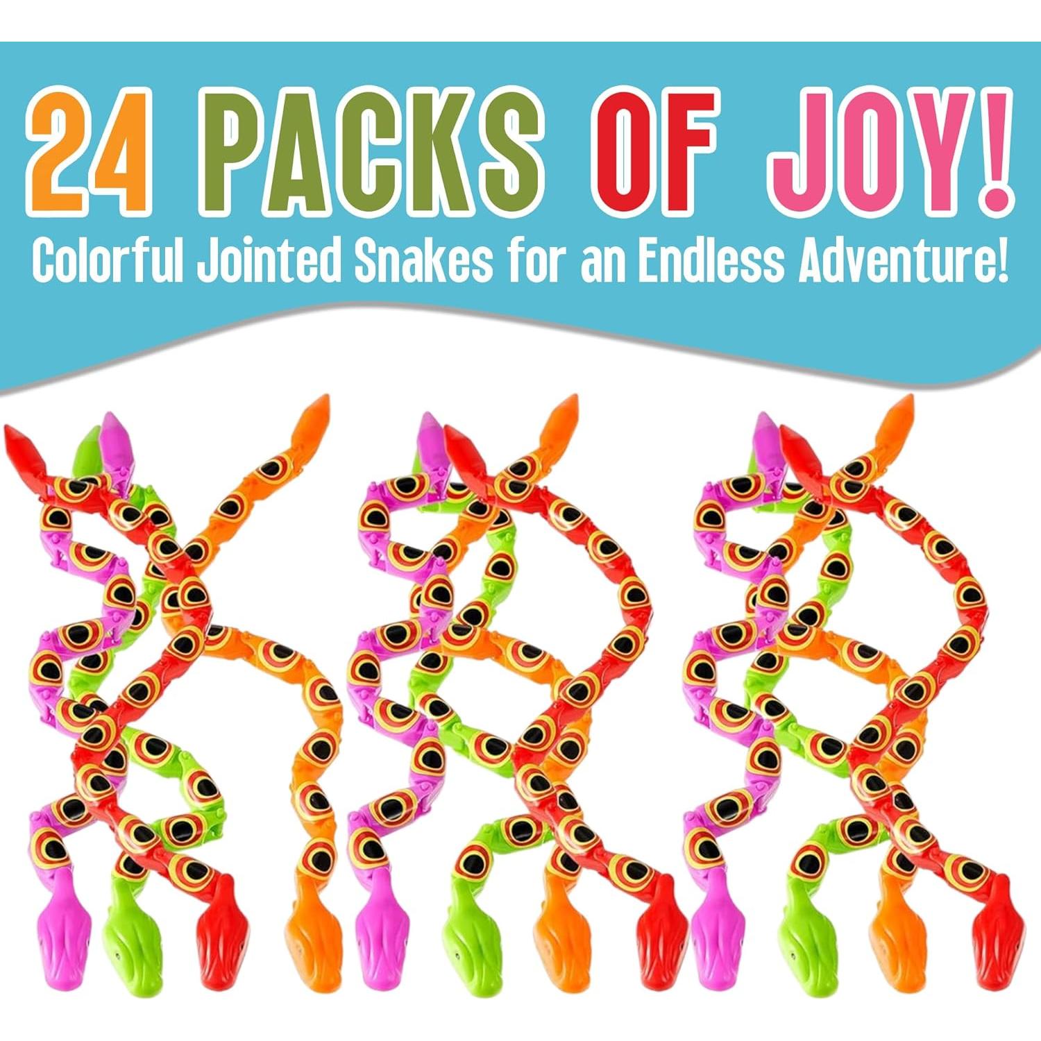 Serpientes Articuladas Movibles Playbees - Paquete de 24 - Juguetes Educativos